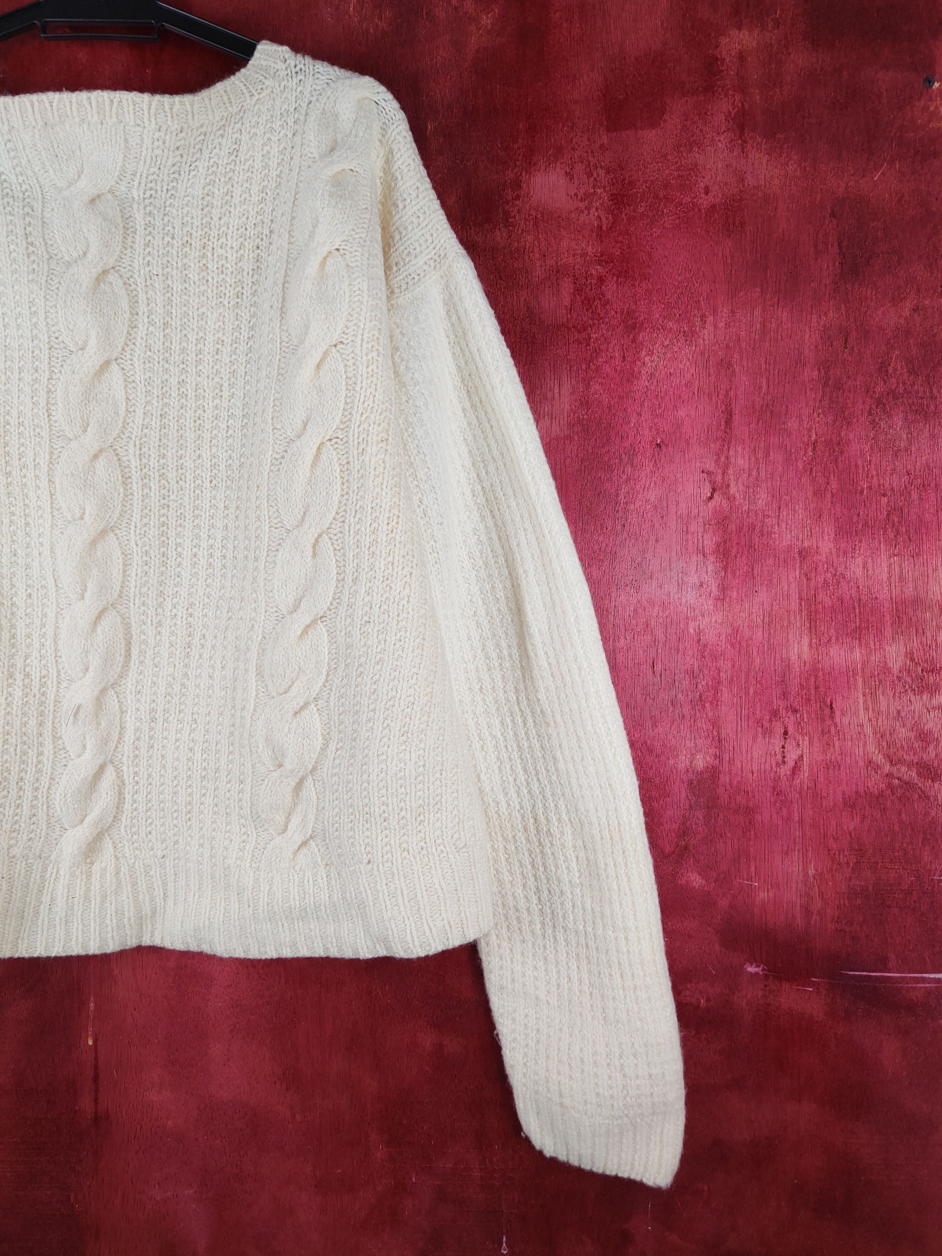 Homespun Knitwear Japanese Brand Cream Knitwear Sweatshirt #S1269 Size L / US 10 / IT 46 - 10 Thumbnail