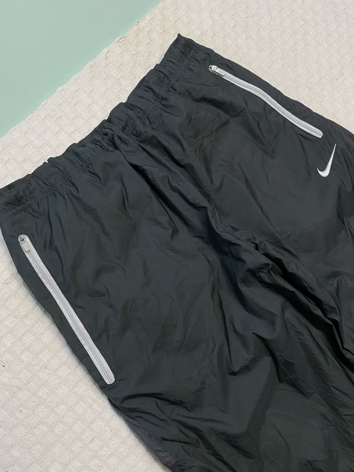 Carhartt Wip × Nike 💥 VINTAGE NIKE BAGGY NYLON 90S WIDE LEG TRACK PANTS Y2K Size US 30 / EU 46 - 4 Thumbnail