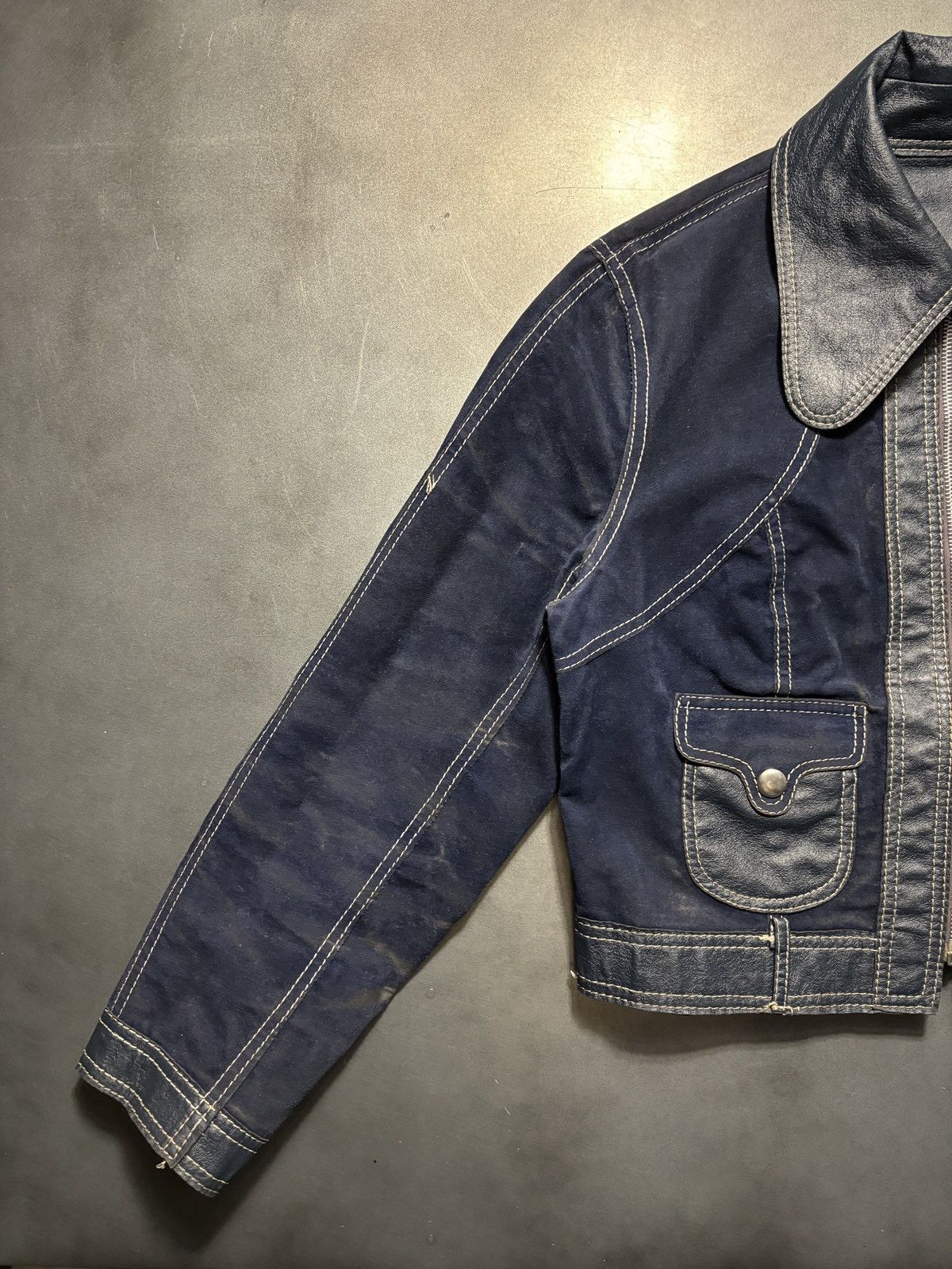 Vintage True Vintage Ricky Jacket Reversible Crop Two Tone Trucker Size US XS / EU 42 / 0 - 13 Thumbnail