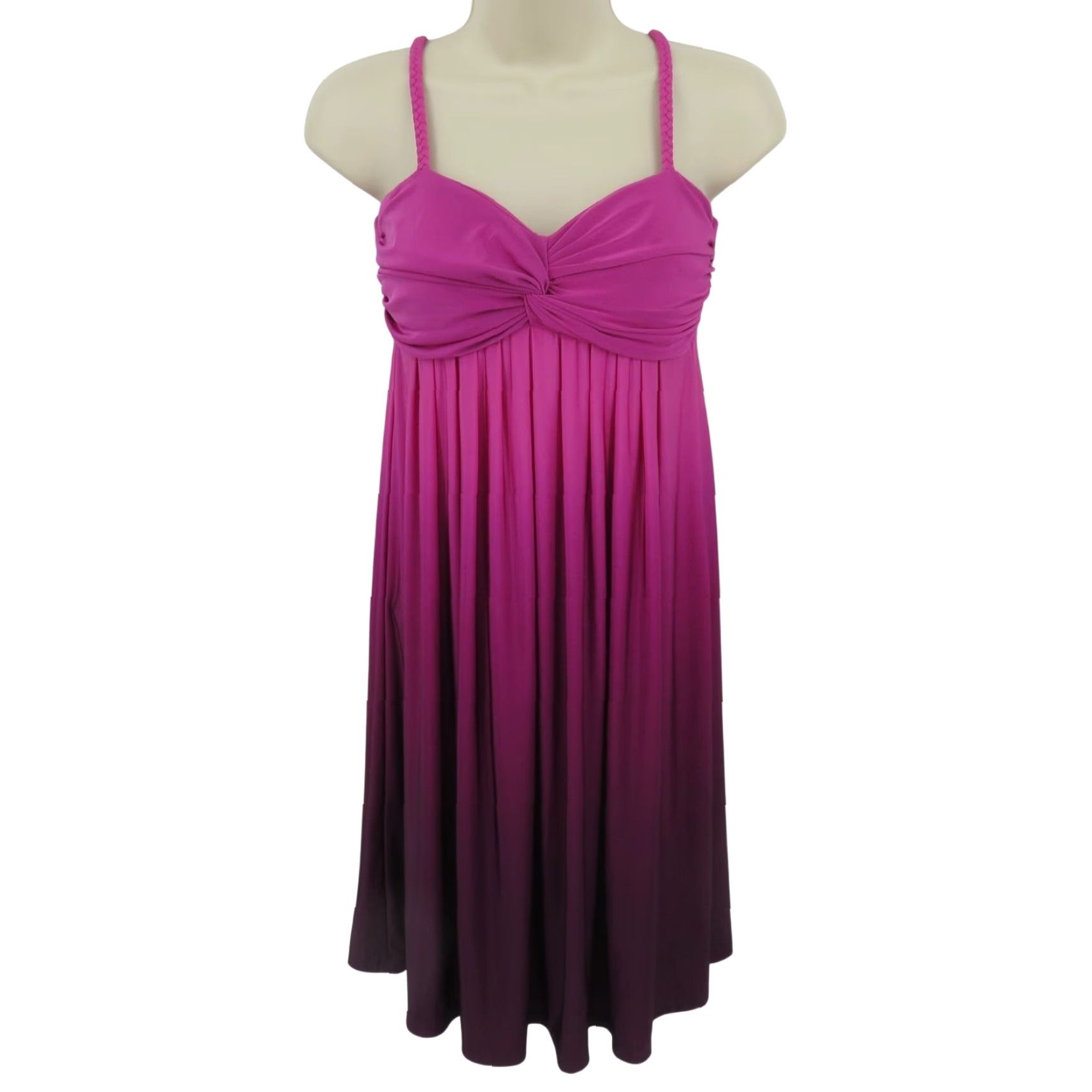 Twisted X VINTAGE Bisou Bisou Women 4 Purple Gradient Twisted Strap Sweetheart Dress Y2K 2000s VTG Dress Womens 4 Purple Size S / US 4 / IT 40 - 2 Thumbnail