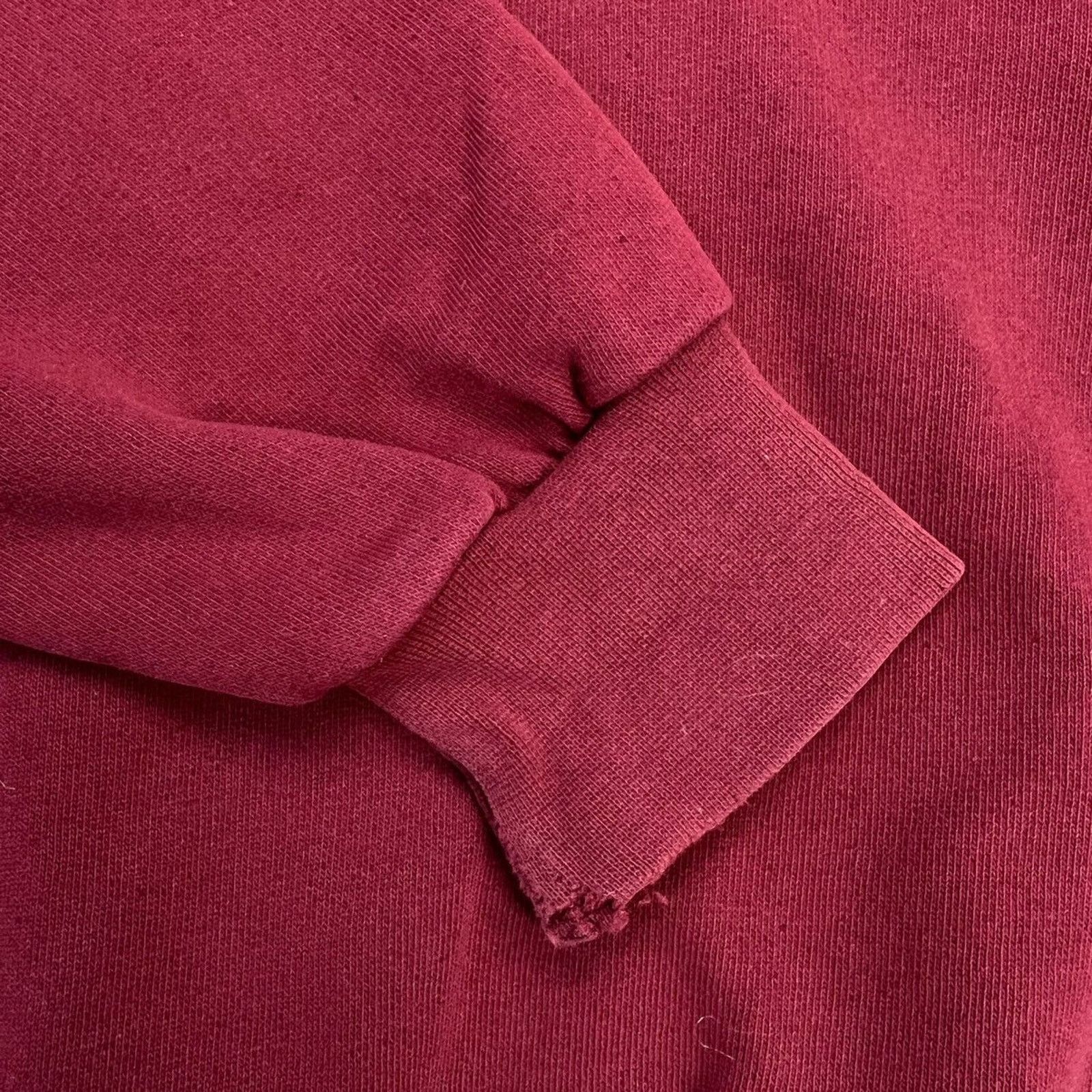 Adidas × Vintage Vintage Adidas Essential Hoodie Medium Red Distressed 90s Size US M / EU 48-50 / 2 - 6 Thumbnail