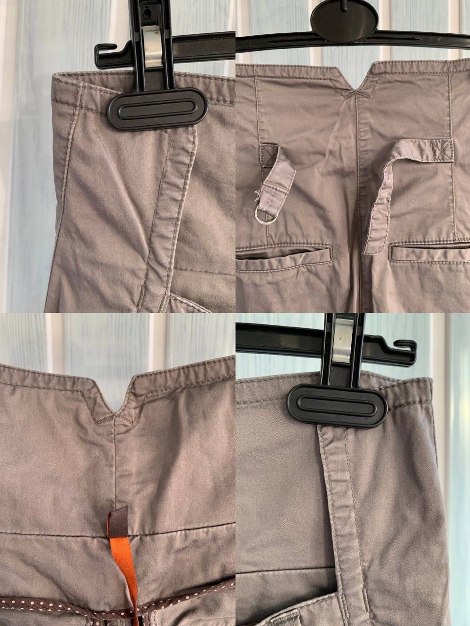 Cop Copine Vintage Cop Copine Gray Cotton Geometric Fit Flare Trousers Size 27" / US 4 / IT 40 - 14 Thumbnail