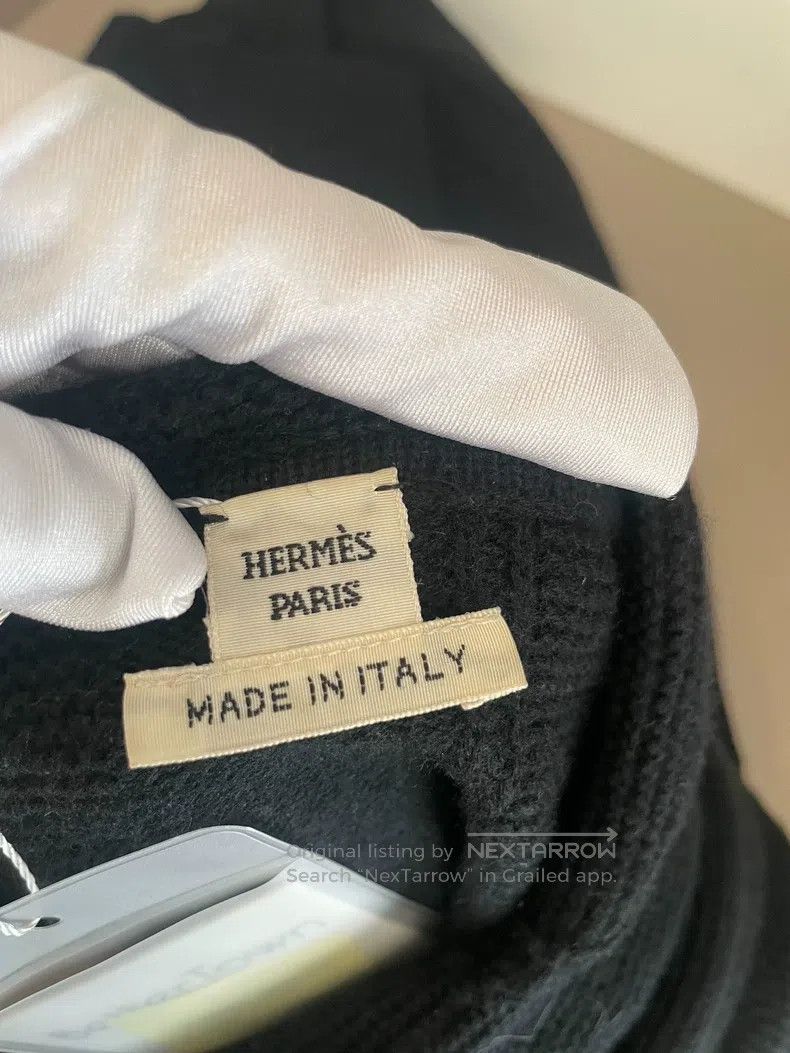 Hermes Hermes Black Wool Knit Hooded Sweatshirt Size XXS / US 00 / IT 34 - 8 Thumbnail