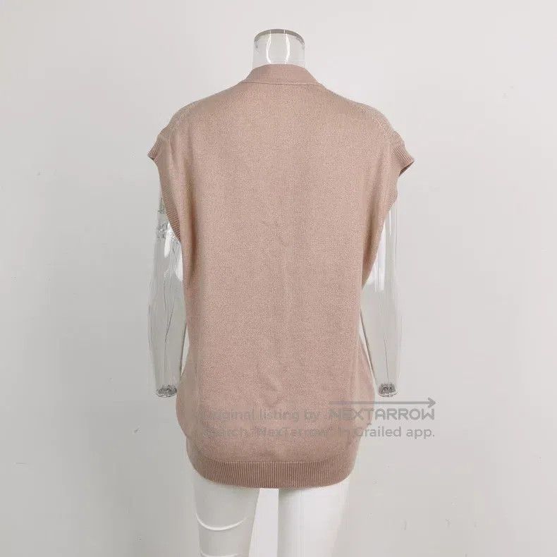 Hermes Hermes Cashmere Solid Color V-neck Vest Size XXS / US 00 / IT 34 - 8 Thumbnail