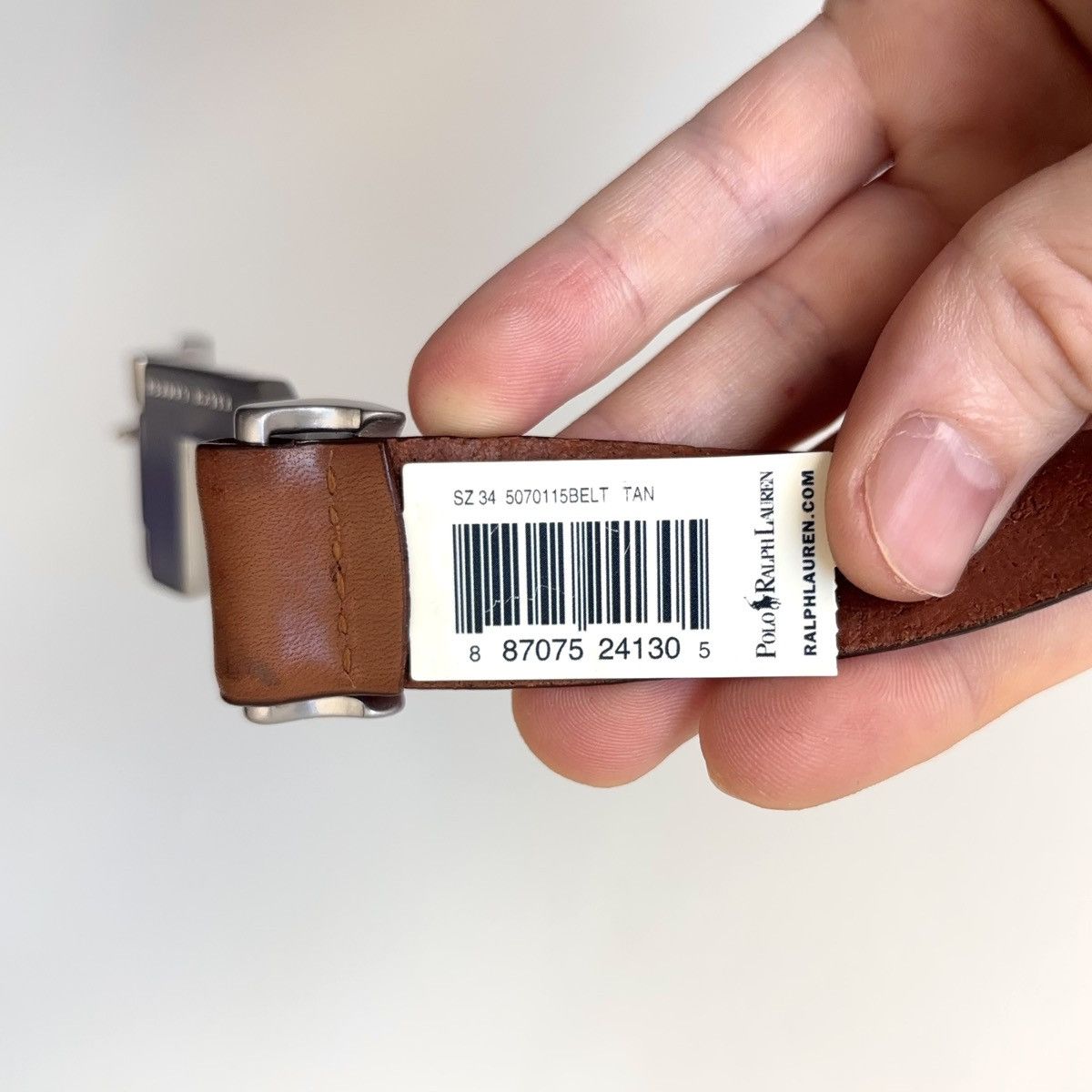 Polo Ralph Lauren Polo Golf RLX Buckle Logo Belt Size 34 Italian Leather Size 34 - 6 Thumbnail