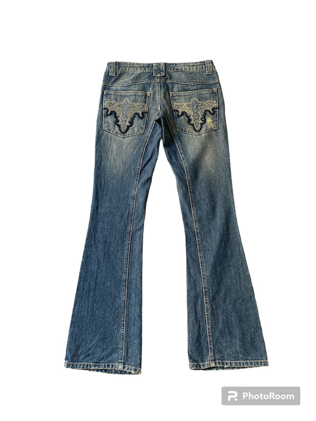Japanese Brand × Tornado Mart 1990’s Miss Artemis Tribal Design Flare Denim Size US 29 - 4 Thumbnail