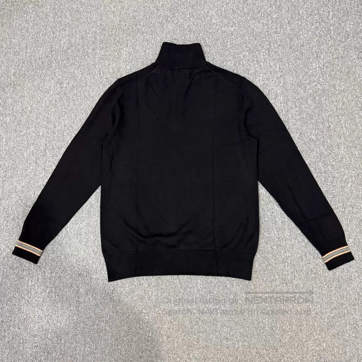 Burberry Black Zip Collar Long Sleeve Sweater - XL. Size US XL / EU 56 / 4 - 2 Thumbnail