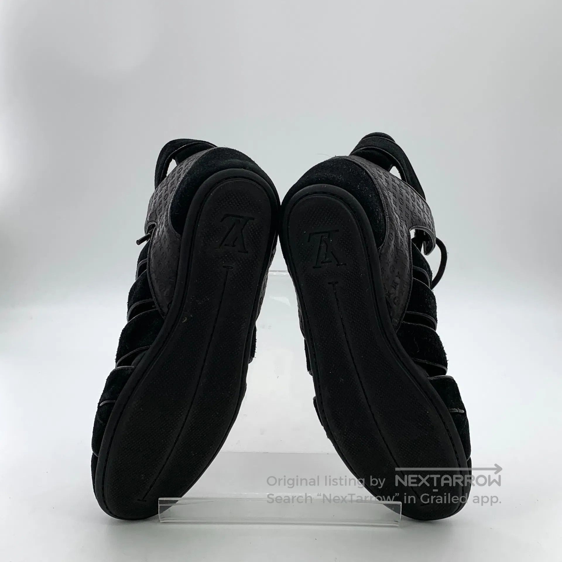 Louis Vuitton Louis Vuitton Black drawstring casual flat high top shoes| Size US 12 / IT 42 - 5 Thumbnail