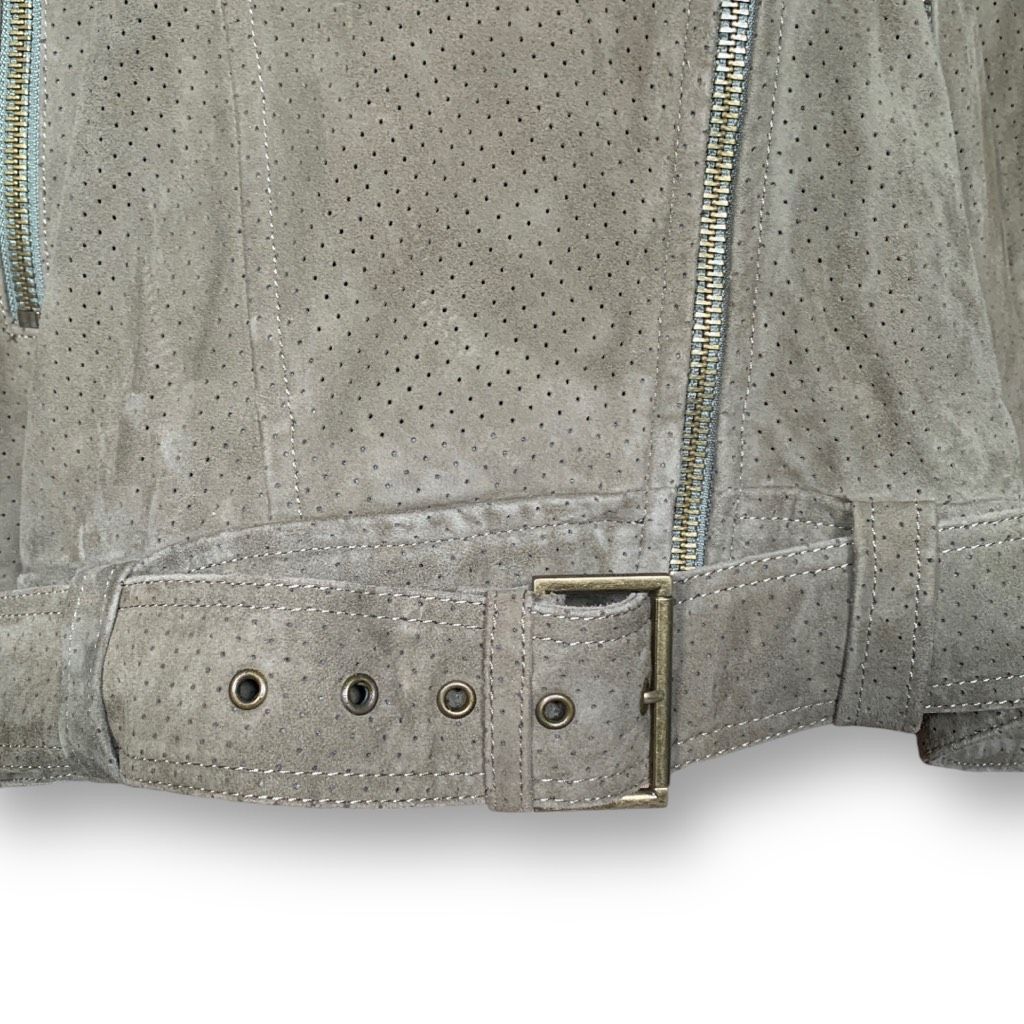 Ted Baker Ted Baker Louiey Convertible Perforated Suede Biker Moto Jac Size XL / US 12-14 / IT 48-50 - 14 Thumbnail