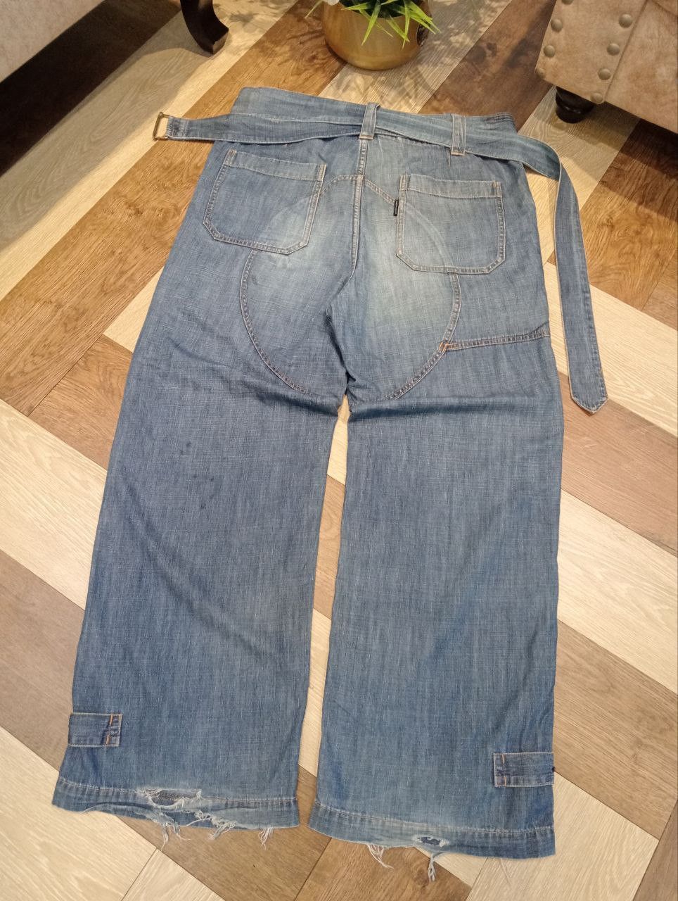 CABANE de ZUCCa RARE CABANE DE ZUCCA BY ISSEY MIYAKE BLUE CARGO JEANS Size US 36 / EU 52 - 14 Thumbnail