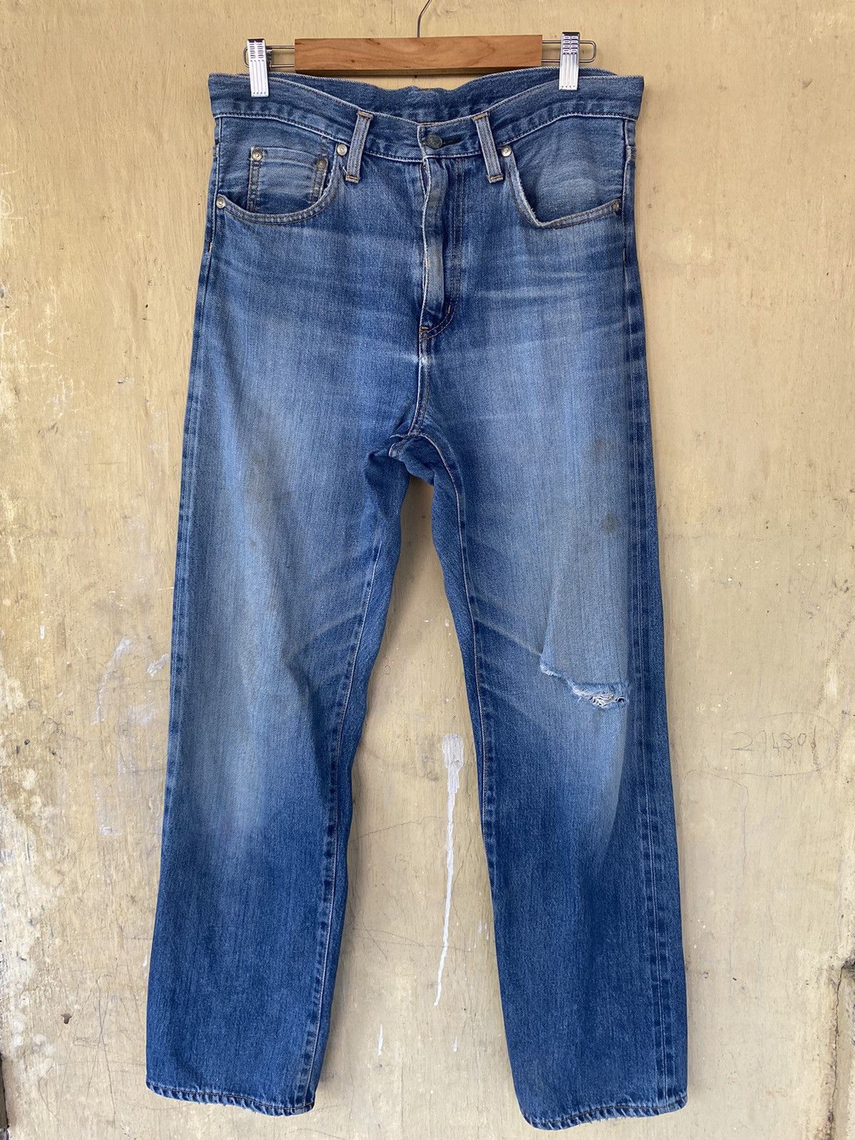 Japanese Brand Vetements De Travail Distressed Selvage Denim Jeans Pants Size US 32 / EU 48 - 1 Thumbnail