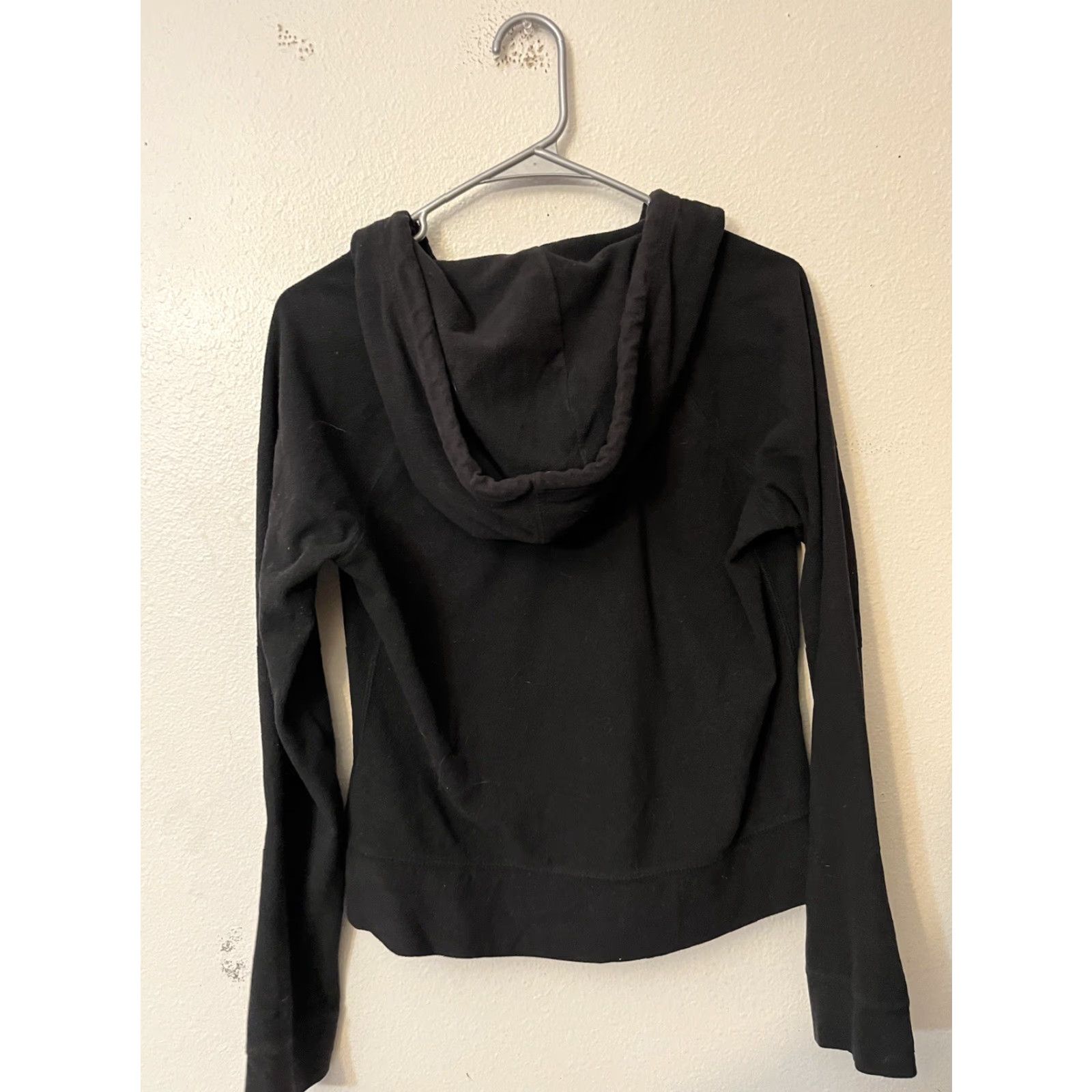 Vintage Aerie Hoodie Womens M Black Full Zip Drawstring Pockets Hood Flaw Casual Activewear Sweatshirt Modern Size M / US 6-8 / IT 42-44 - 3 Thumbnail
