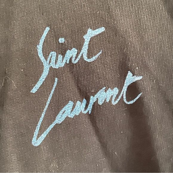 Saint Laurent Paris Saint Laurent Script Cotton Hoodie - S/M, authenticated 🇮🇹 Size US M / EU 48-50 / 2 - 5 Thumbnail