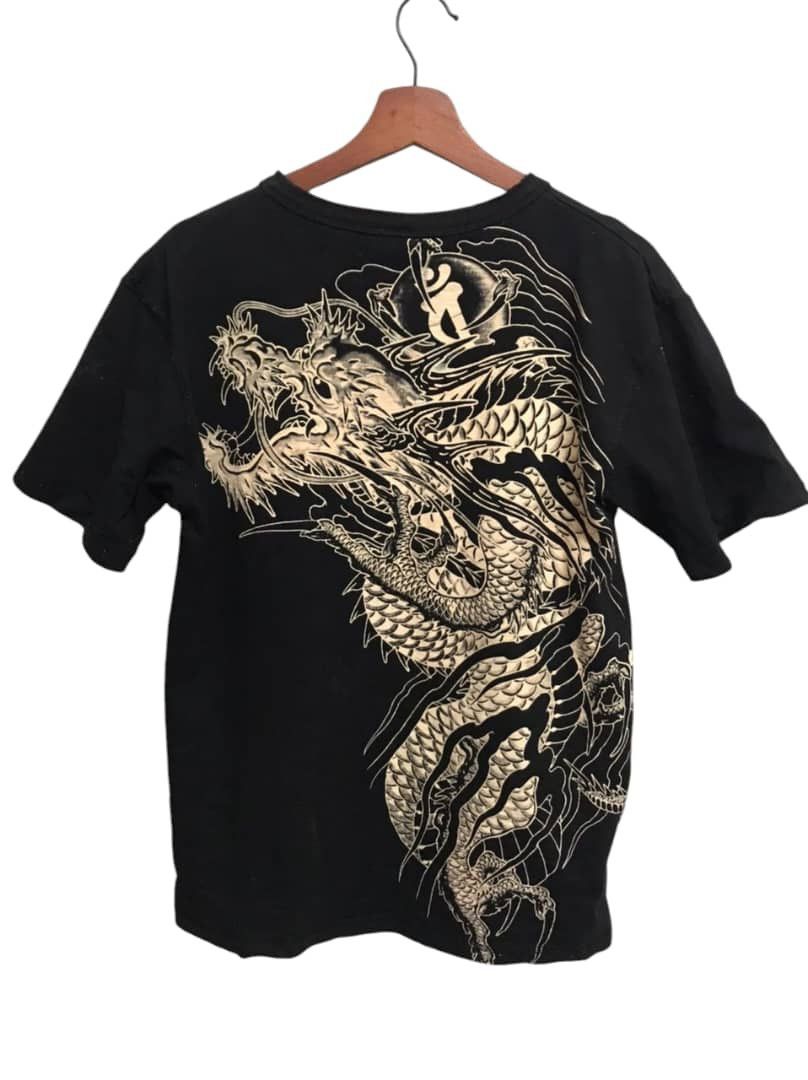 Japanese Brand × Vintage Kenzan Sukajan Dragon Full Print Shirt Size US L / EU 52-54 / 3 - 1 Thumbnail