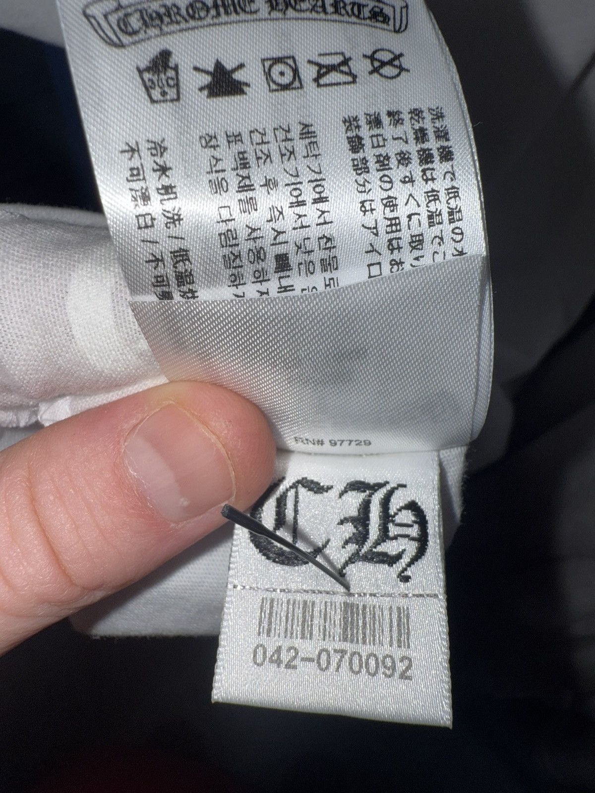 Chrome Hearts Chrome Hearts White Scroll Logo Pocket S/s Size US L / EU 52-54 / 3 - 7 Thumbnail