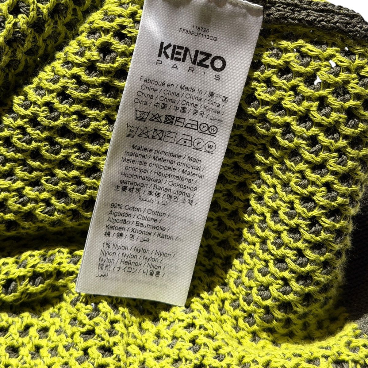 Kenzo $960 Open knit mesh polo shirt Size US XL / EU 56 / 4 - 4 Thumbnail