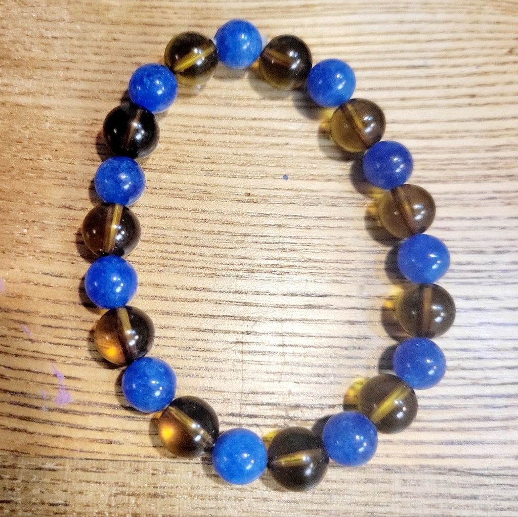 Other Blue Kyanite & Smoky Quartz stretchy bracelet Size ONE SIZE - 2 Thumbnail