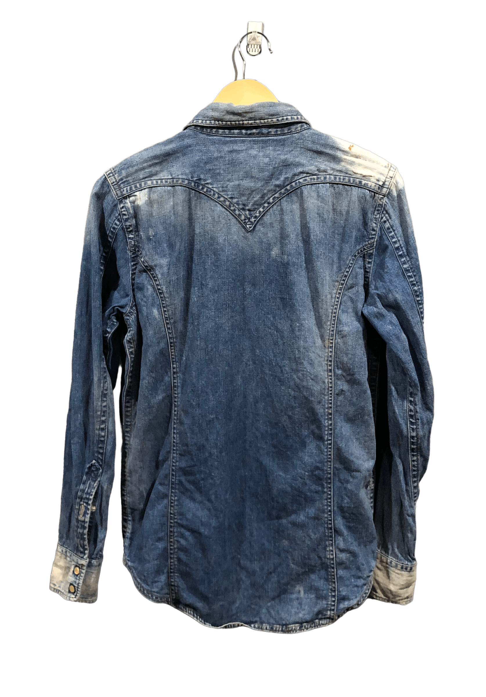 Diesel Vintage Diesel Industry Paint Splattered Denim Western Shirt Size US S / EU 44-46 / 1 - 6 Thumbnail