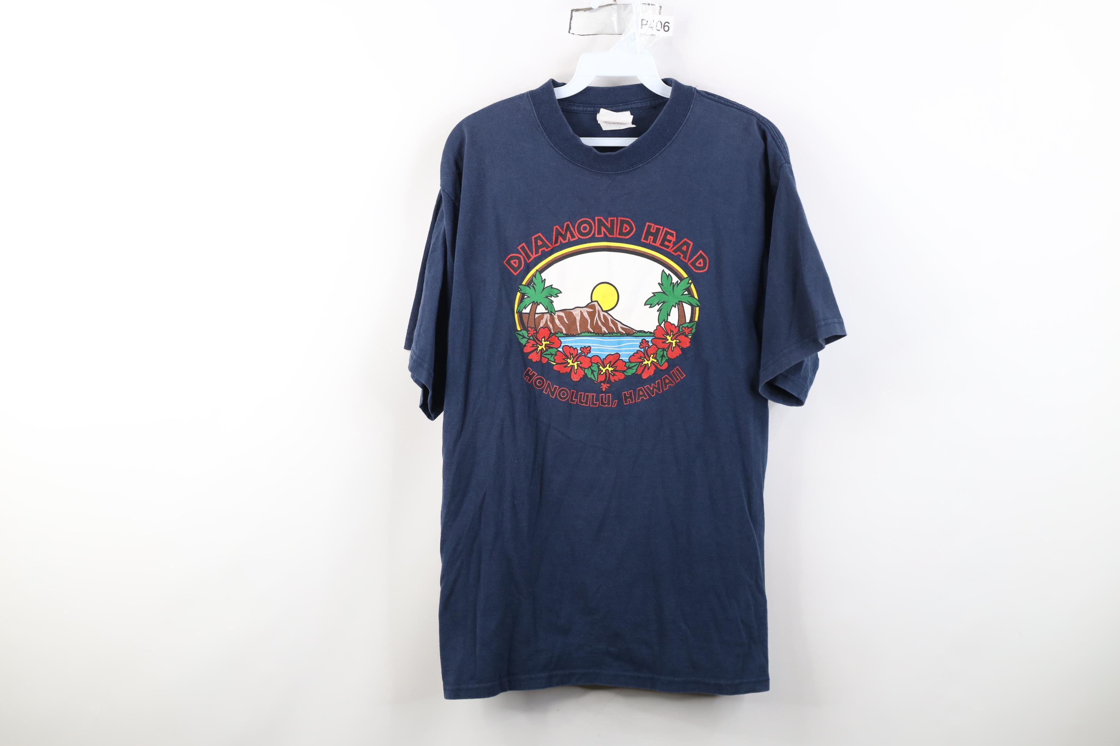 Vintage Vintage 90s Streetwear Diamond Head Hawaii Surfing T-Shirt Size US L / EU 52-54 / 3 - 1 Thumbnail