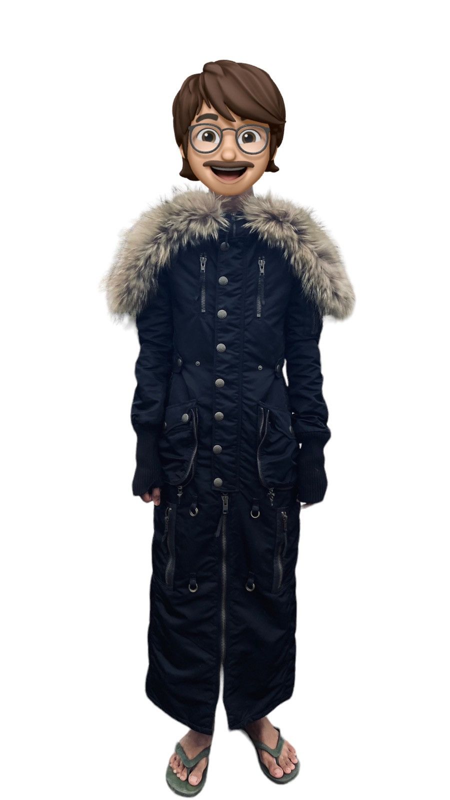 14th Addiction 2000s SLY - Fur Hoodie Extra Long Cargo Jacket Size US S / EU 44-46 / 1 - 16 Thumbnail