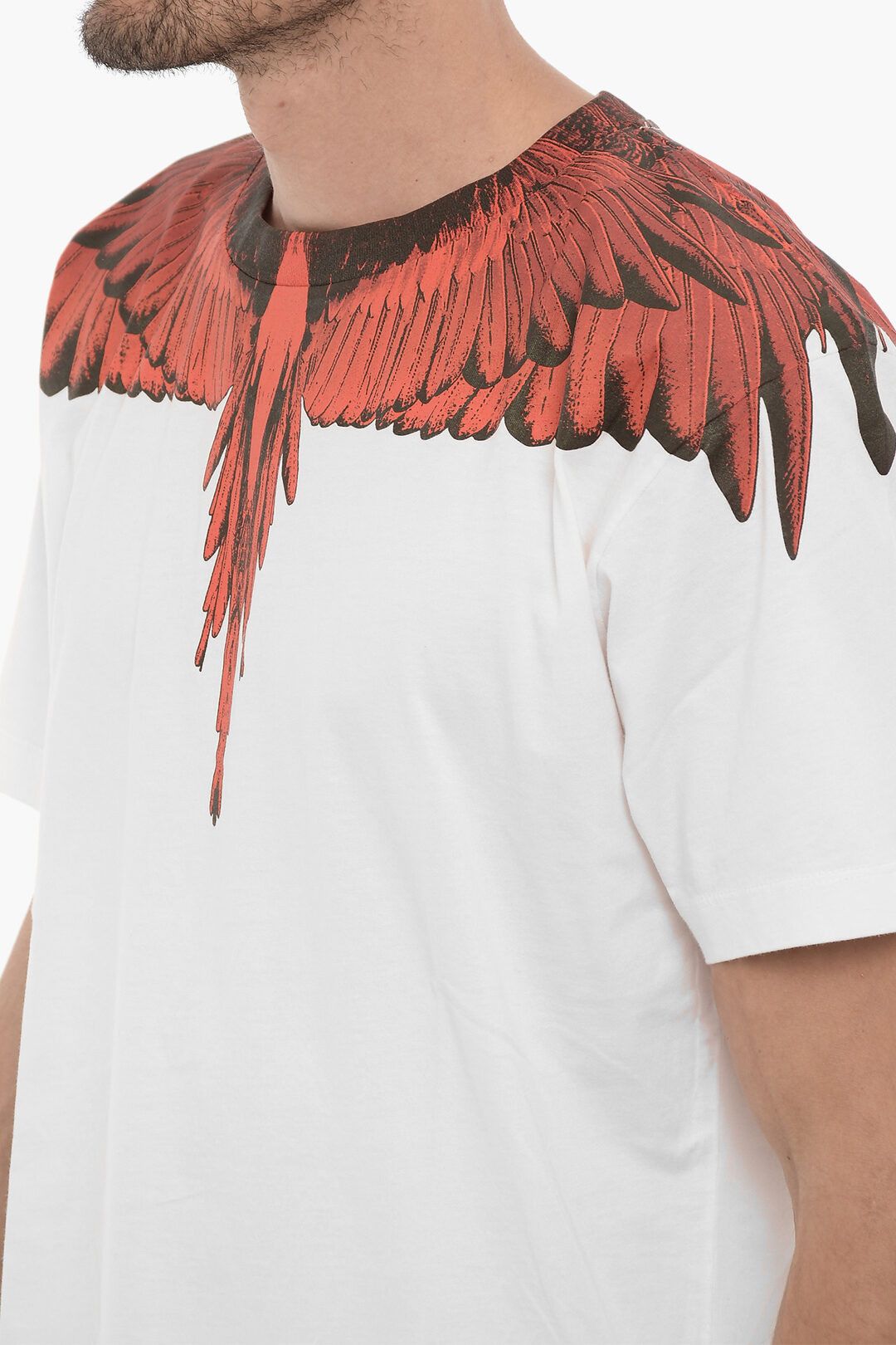 Marcelo Burlon og1mm0824 Crewneck T-Shirt in White Size US L / EU 52-54 / 3 - 3 Thumbnail