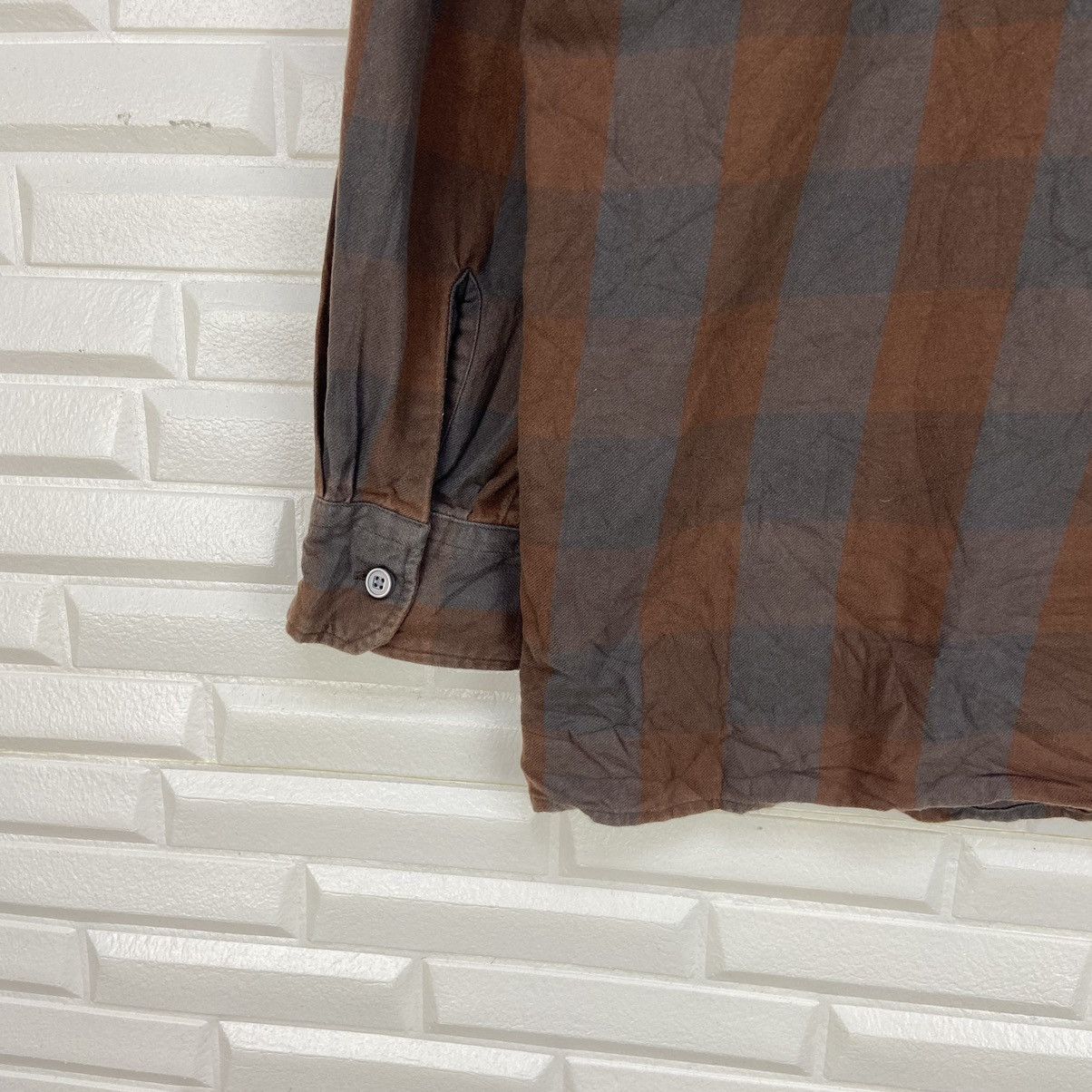 Lemaire × Uniqlo Lemaire X Uniqlo Classic Old School Brown Check Button Down Size US L / EU 52-54 / 3 - 5 Thumbnail