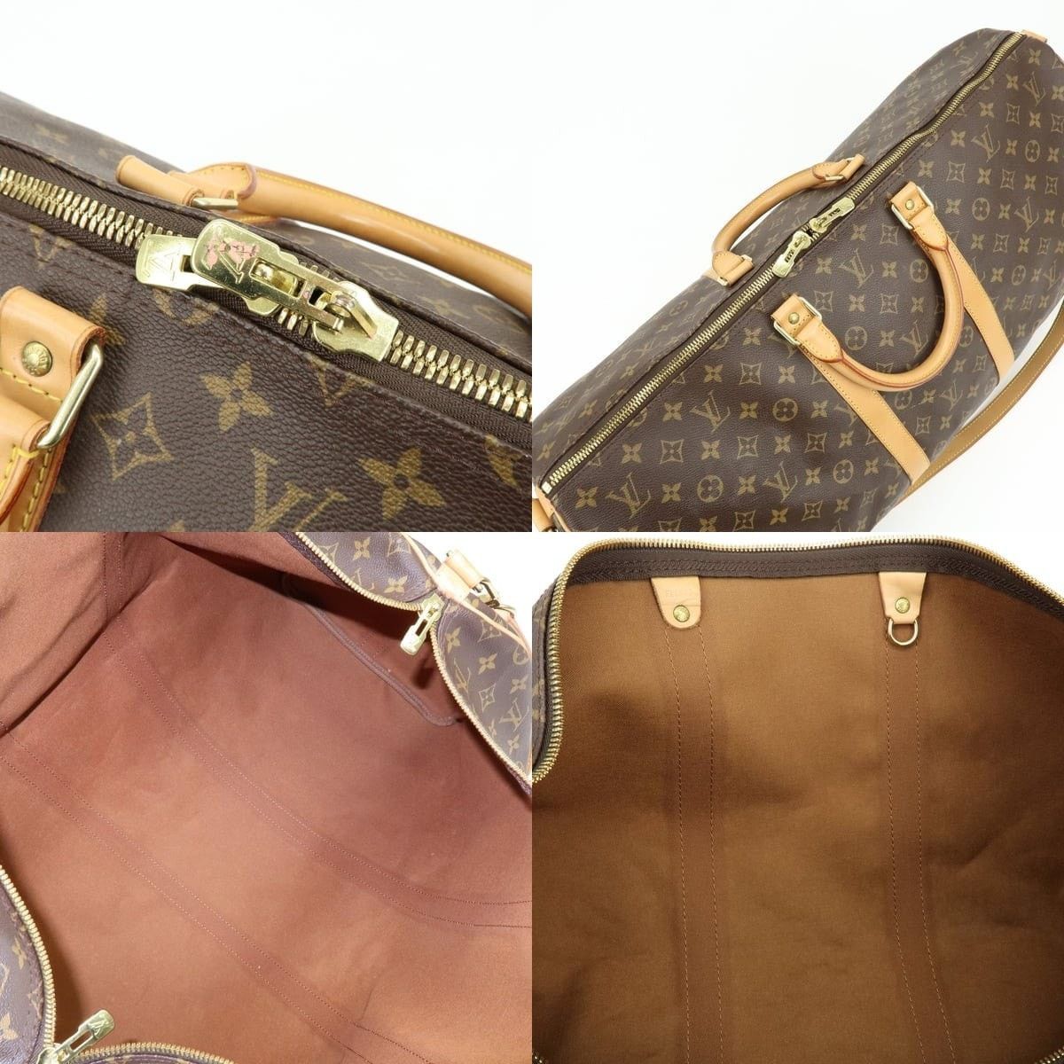 Louis Vuitton Louis Vuitton Monogram Keepall Bandouliere 55 Duffle Bag Size ONE SIZE - 7 Thumbnail