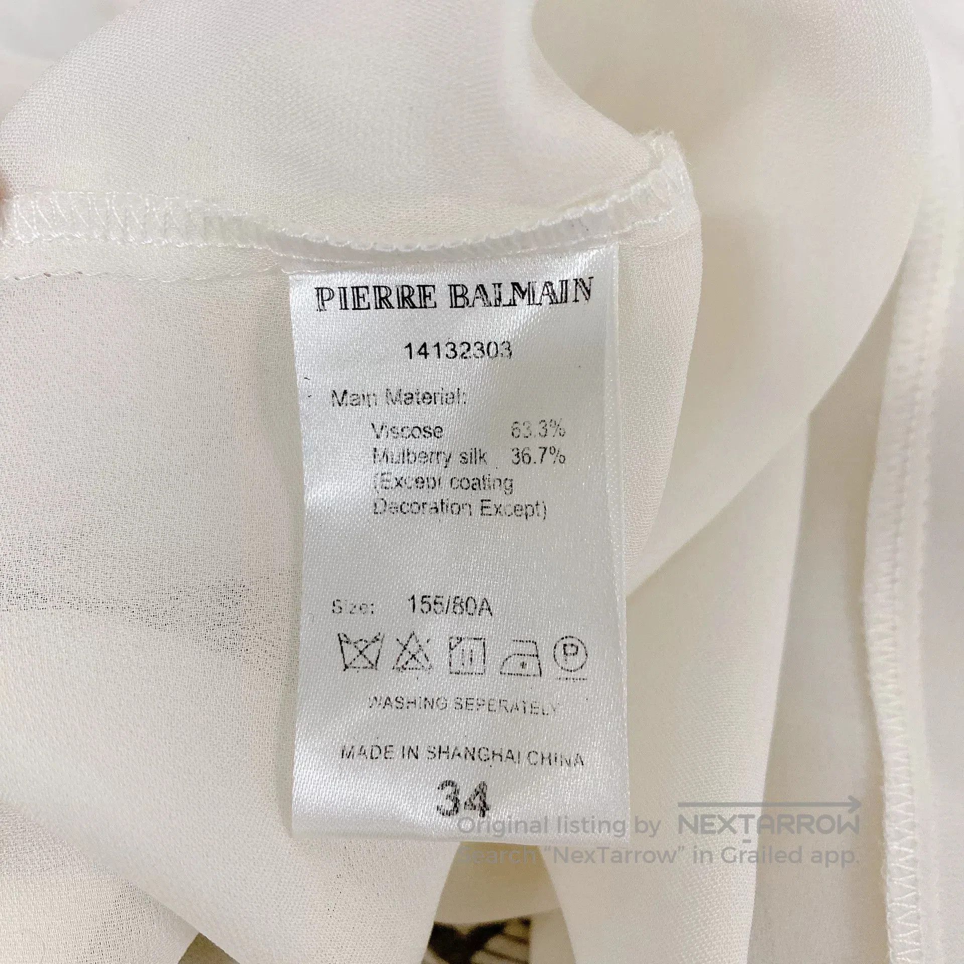 Balmain BALMAIN White Printed T-Shirt. Size XXS / US 00 / IT 34 - 6 Thumbnail