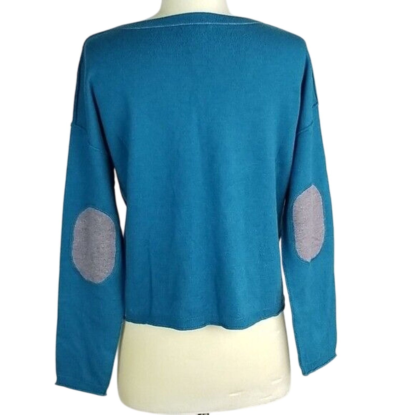 Sundry Sundance Sweater Women XS Blue Alpaca Wool Pullover Elbow Size XS / US 0-2 / IT 36-38 - 4 Thumbnail