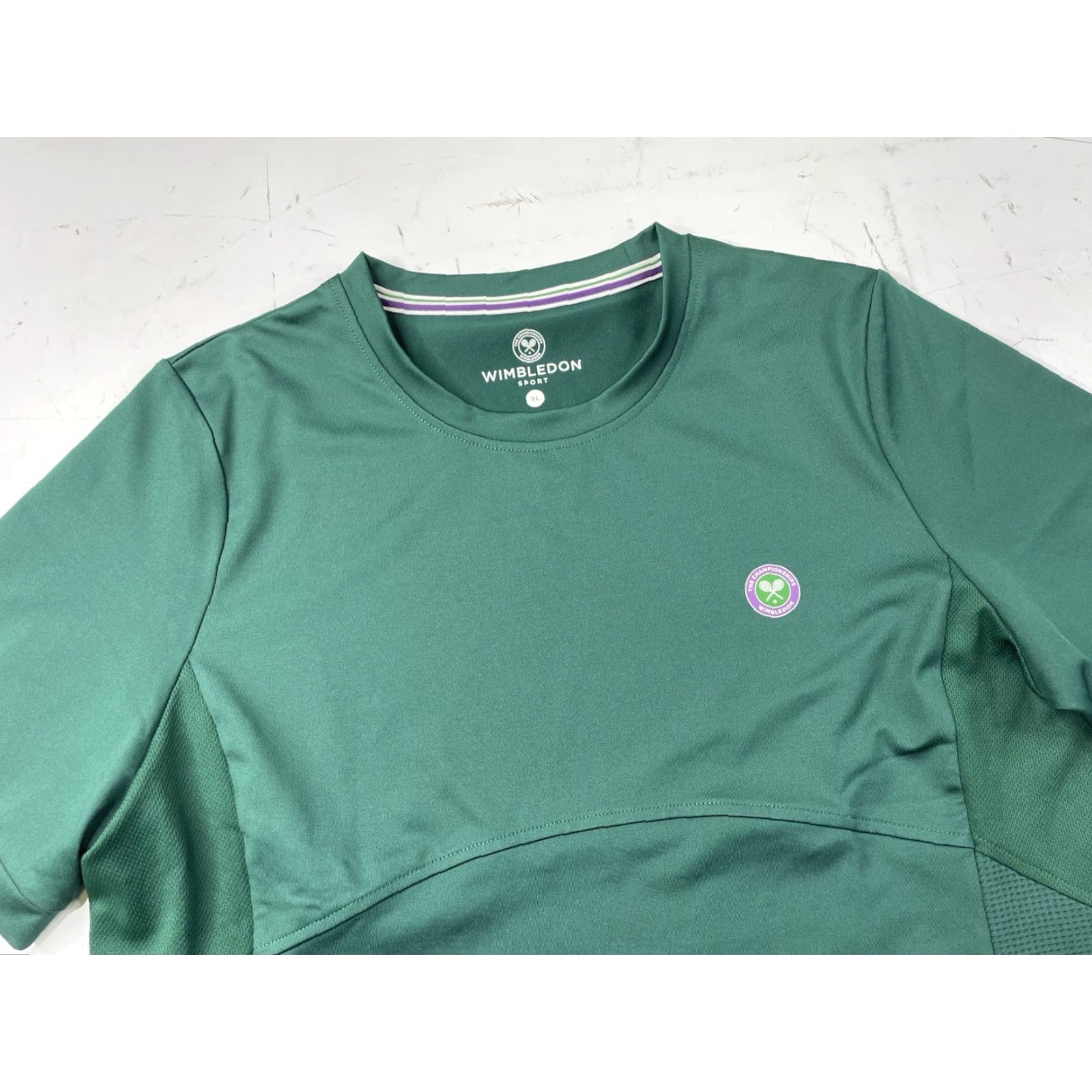 Vintage Wimbledon T-Shirt Short Sleeve Performance Tennis Championships Women’s XL Green Women XS? Wait. Size XL / US 12-14 / IT 48-50 - 2 Thumbnail