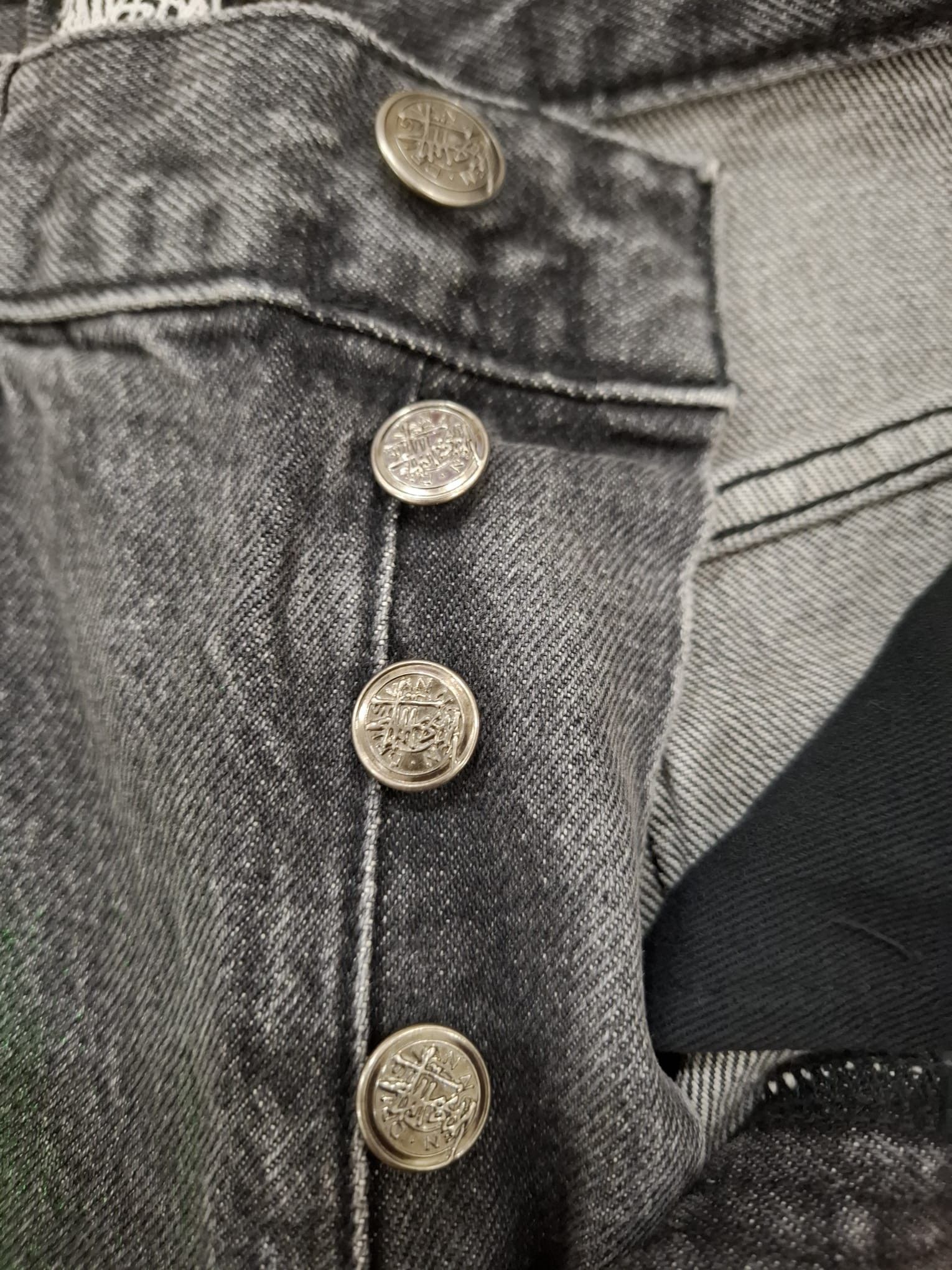 Dries Van Noten × Stussy Hand-Stencilled Denim Jeans Size US 30 / EU 46 - 7 Thumbnail