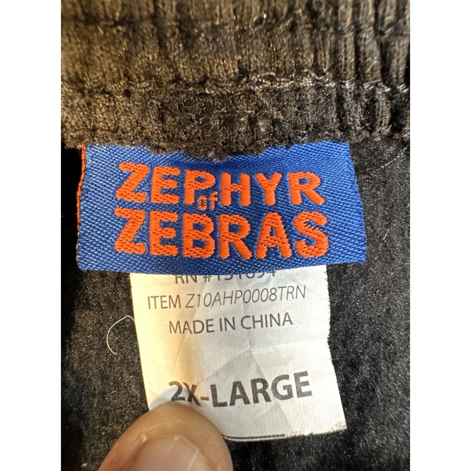 Zephyr Zephyr Of Zebras Track Pants 2XL Black Wide-Leg 9.5” Opening Y2K Streetwear Mens Jeans Wide Leg Sz 2XL Black Zebra Stripes Size US 39 - 2 Thumbnail