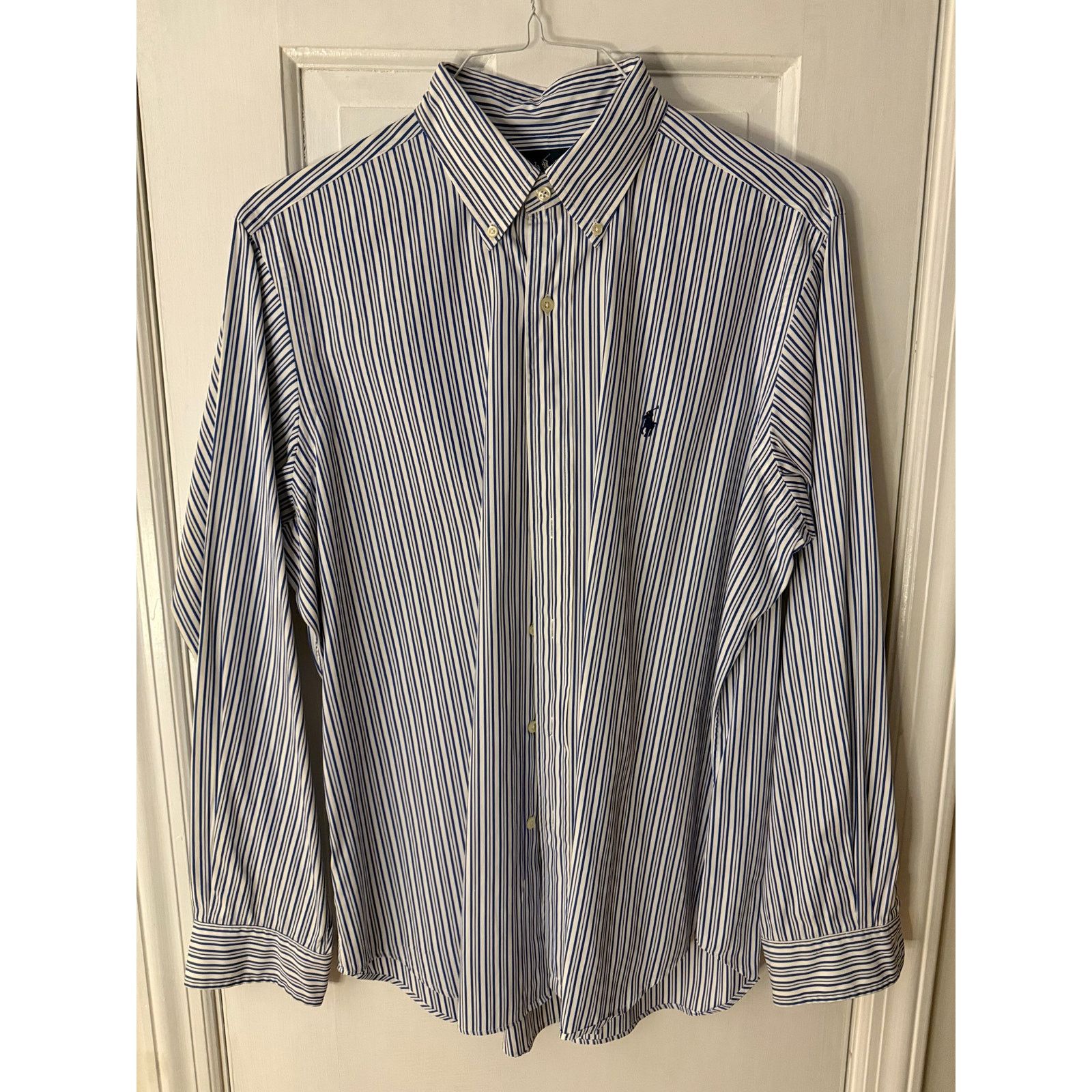 Vintage Ralph Lauren Stripped Dress Shirt Size 16 Long