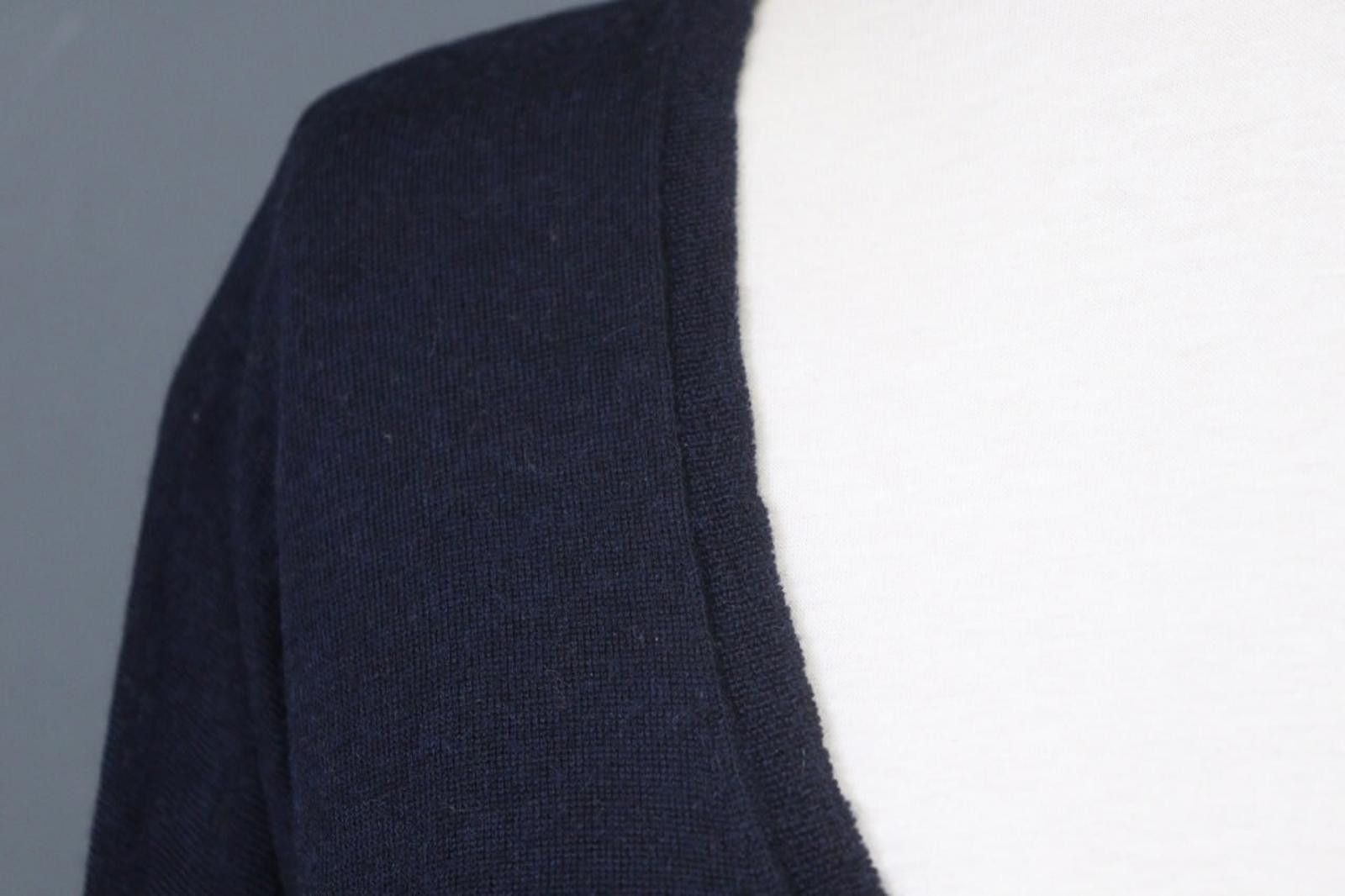 Zadig & Voltaire Zadig & Voltaire Navy Scoop Neck Stretch Blouse Top Size M Size M / US 6-8 / IT 42-44 - 7 Thumbnail
