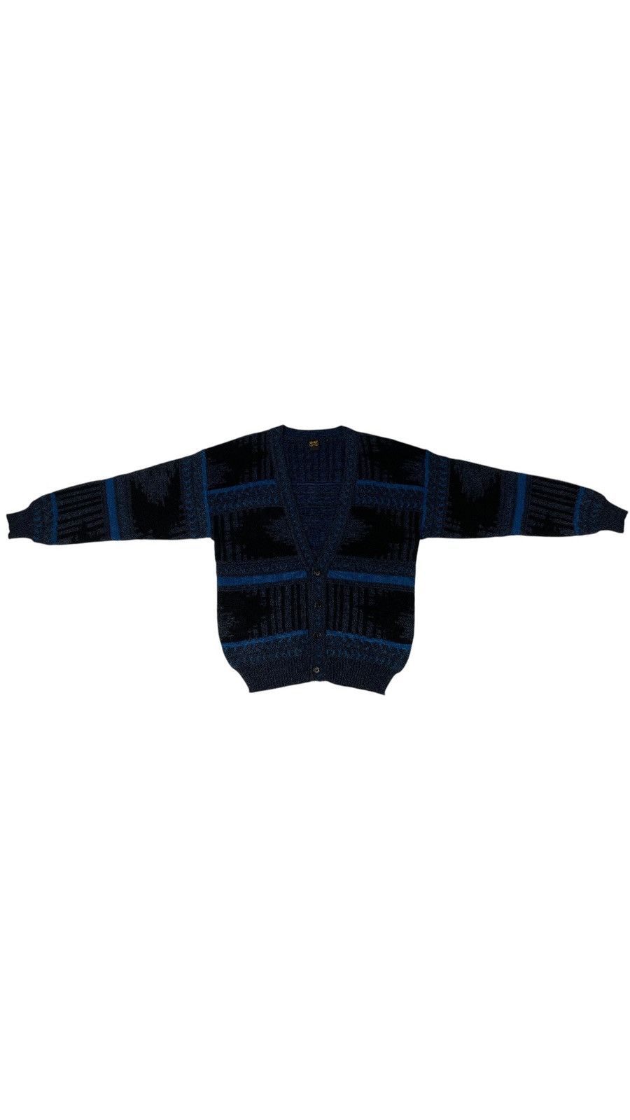 Vintage 🔥LASTDROP🔥 90s Carletti Roma Wool Abstract Cardigan Sweater Size US XL / EU 56 / 4 - 3 Thumbnail
