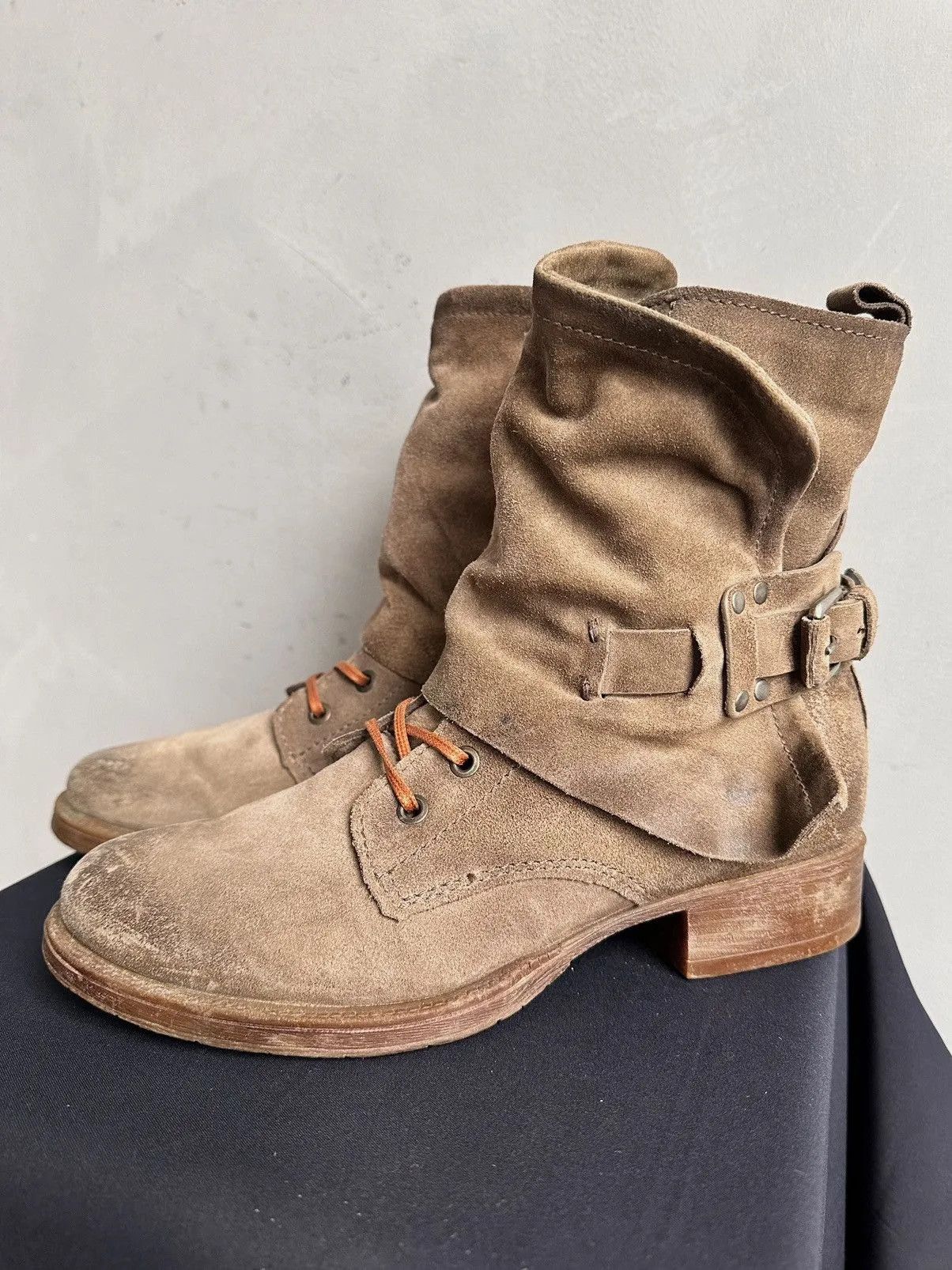 A.S.98 Wow😻LEATHER BOOTS AS 98 IFSIXWASNINE METAL ZIP FAUX POELL Size US 7.5 / EU 40-41 - 1 Thumbnail