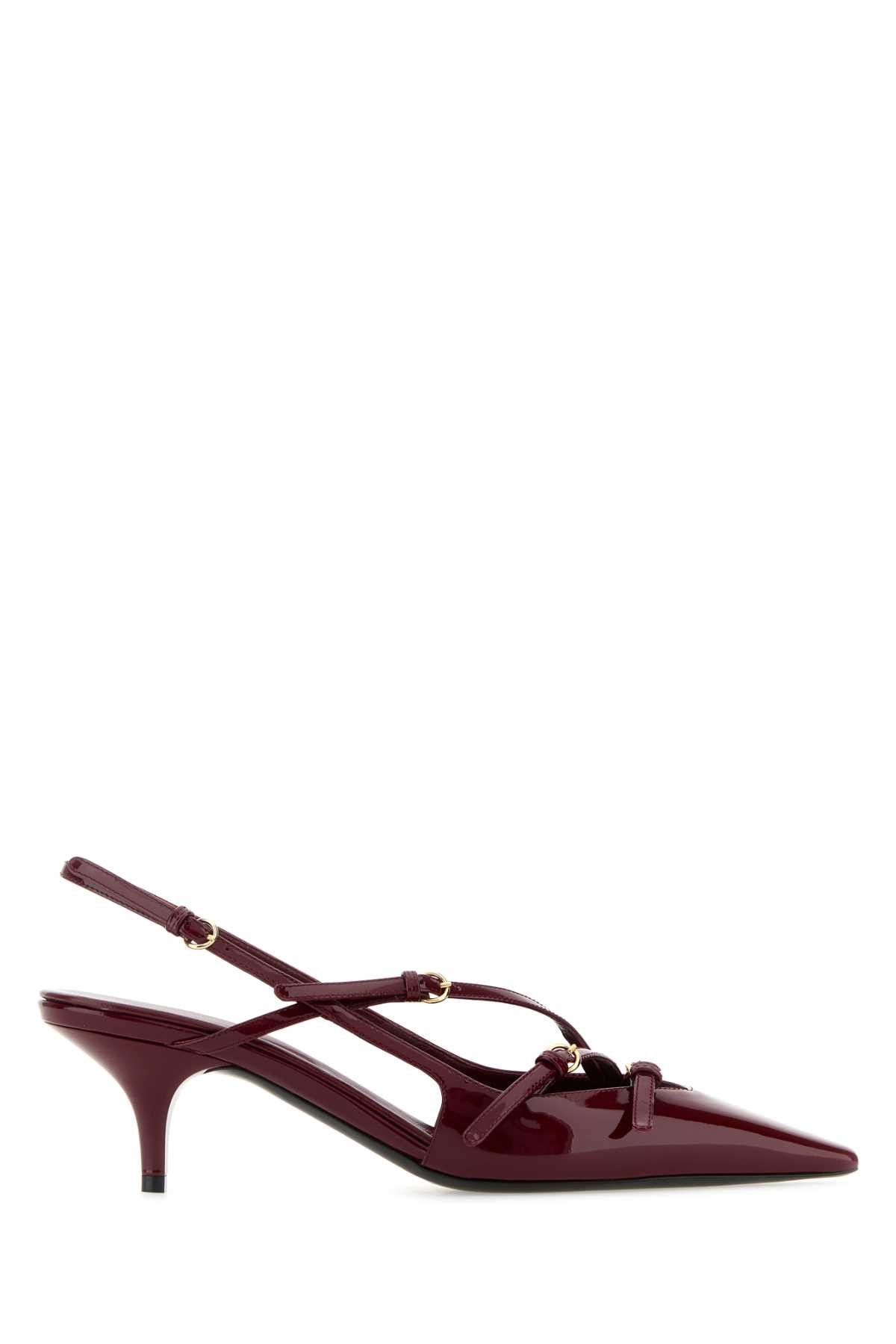 Miu Miu Tyrian Purple Leather Pumps Shoes, Women's (Size 11)