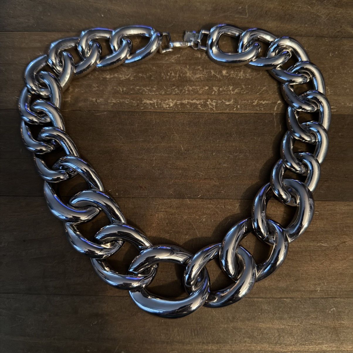Vintage Vintage Napier silver tone chunky link collar necklace Size ONE SIZE - 2 Thumbnail