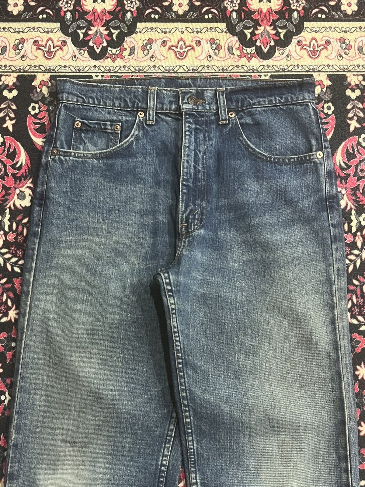 Levi's Vintage Y2K Levi’s 512 Blue Washed Straight Leg Jeans Size US 32 / EU 48 - 4 Thumbnail