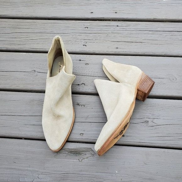 Free People Free People Charm Camel Tan Suede Leather Pointed Toe Bootie Size US 7.5 / IT 37.5 - 2 Thumbnail