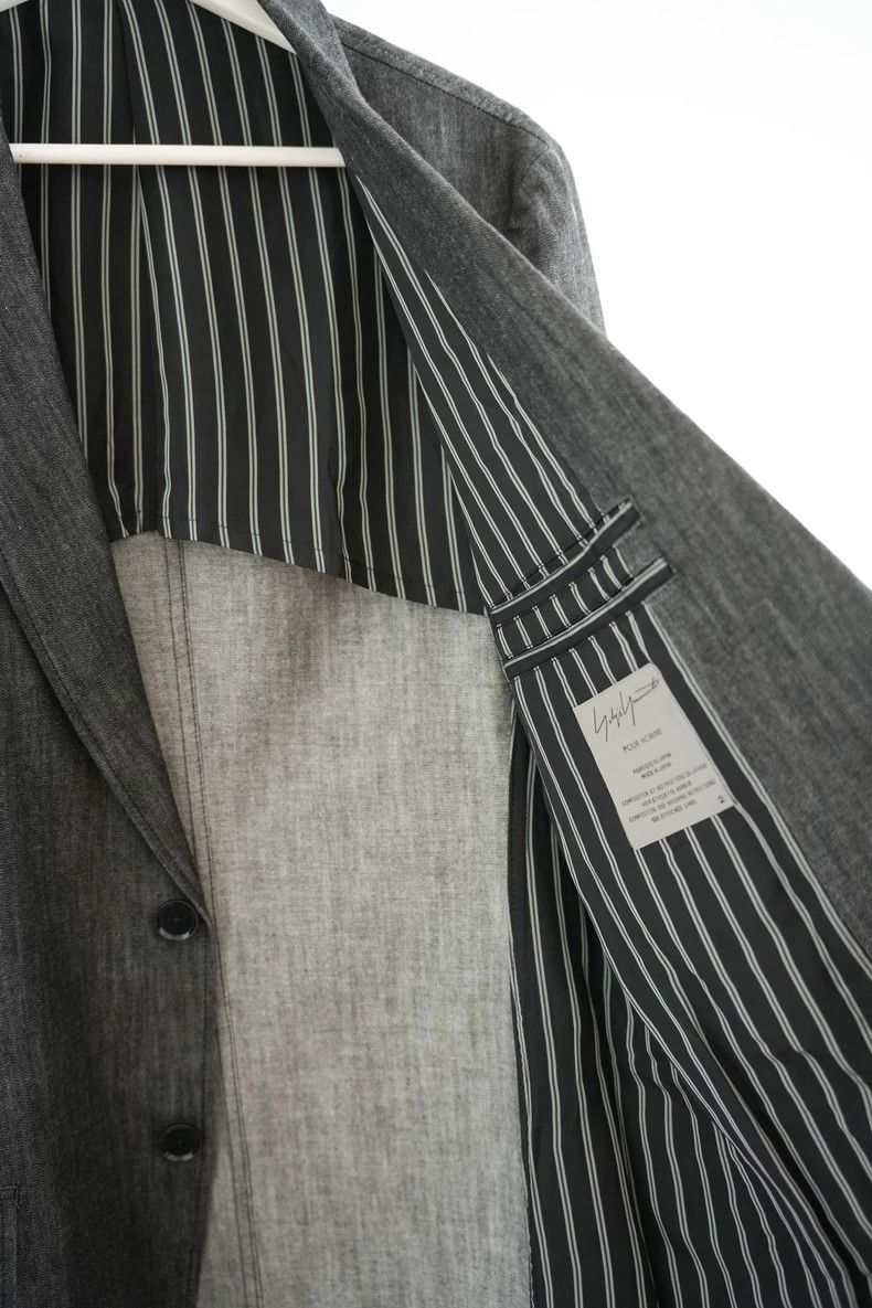 Yohji Yamamoto Yohji Yamamoto size 2 10cm Striped Sleeve White Line blaze Size 36R - 4 Thumbnail