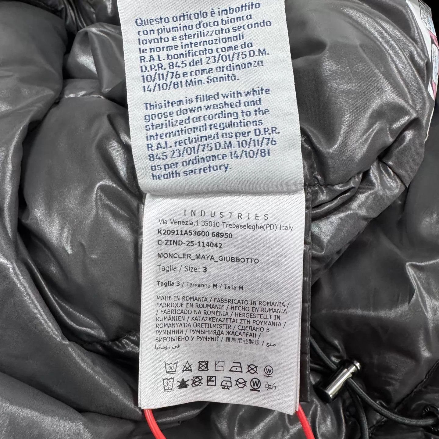 Moncler Moncler Maya Shiny Gray Hooded Down Jacket Size 3 Size US L / EU 52-54 / 3 - 8 Thumbnail