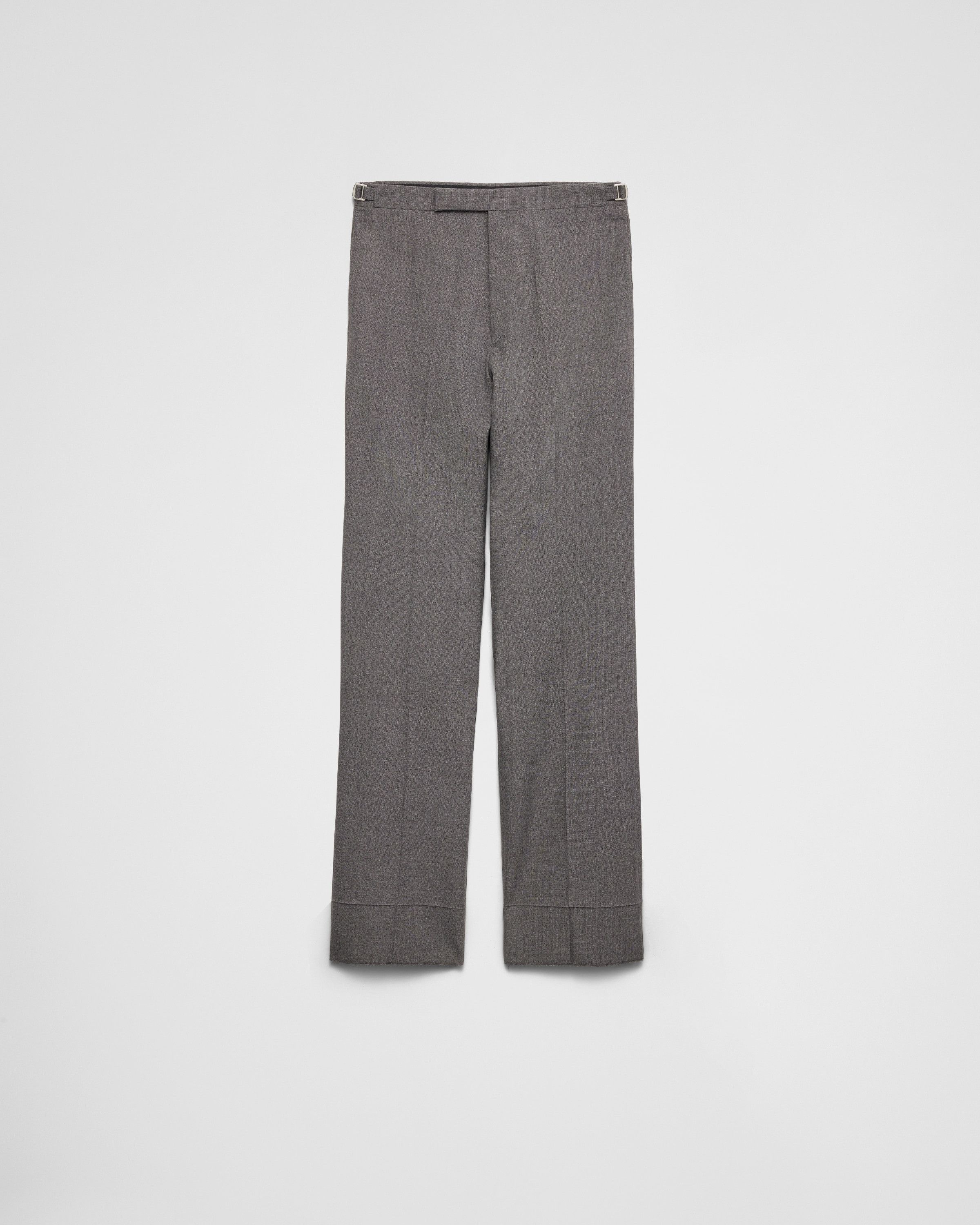 Prada o1bcso1str1025 Technical Wool Pants in Grey Size US 36 / EU 52 - 1 Thumbnail
