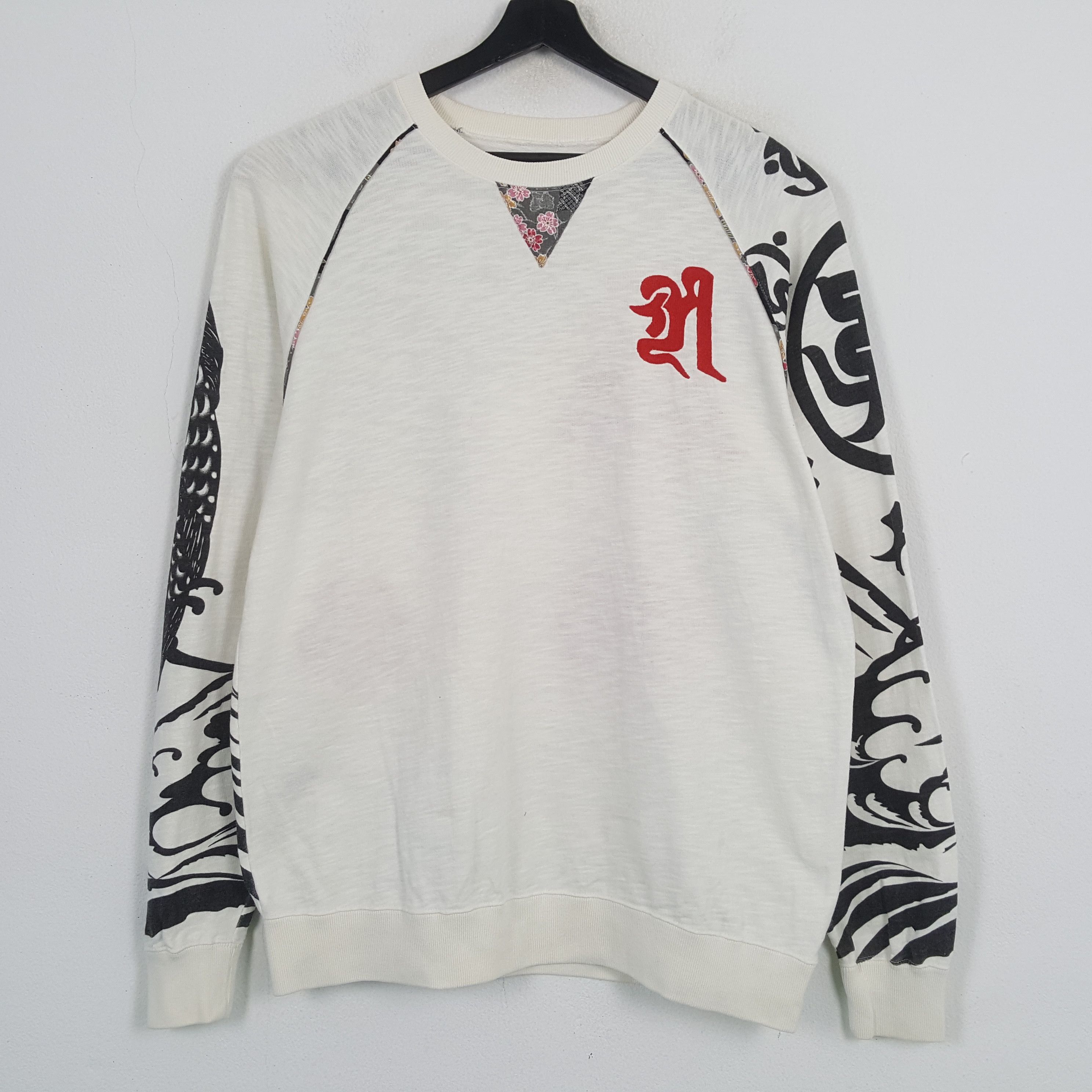 Vintage KARAKURI TAMASHI Japanese Style Sweatshirt C291N16 Size US L / EU 52-54 / 3 - 2 Thumbnail