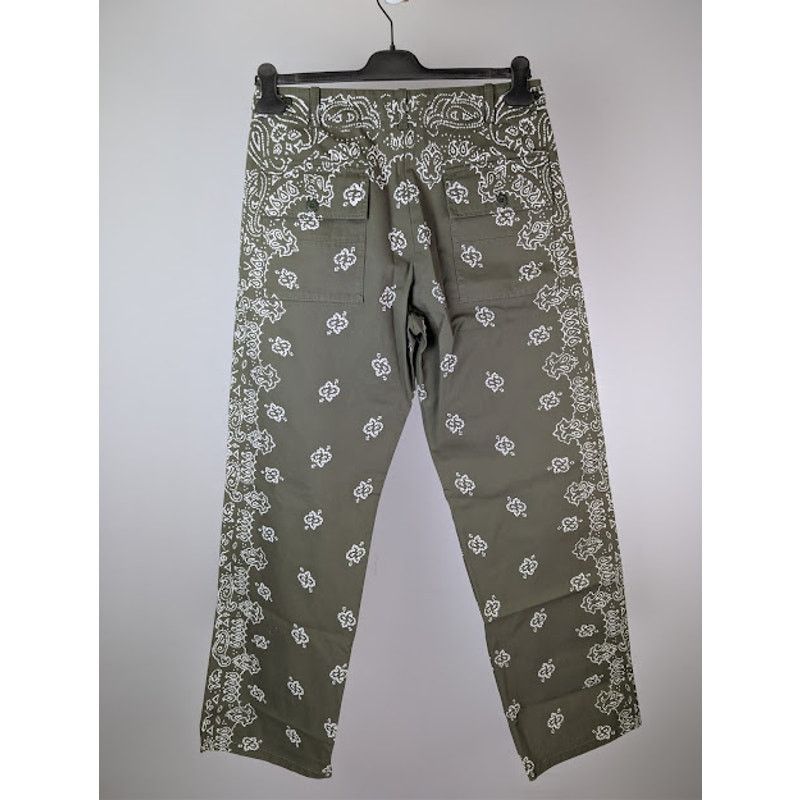 Amiri o1rshd1 Bleached Bandana Field Pants in Olive Green Size US 32 / EU 48 - 11 Thumbnail