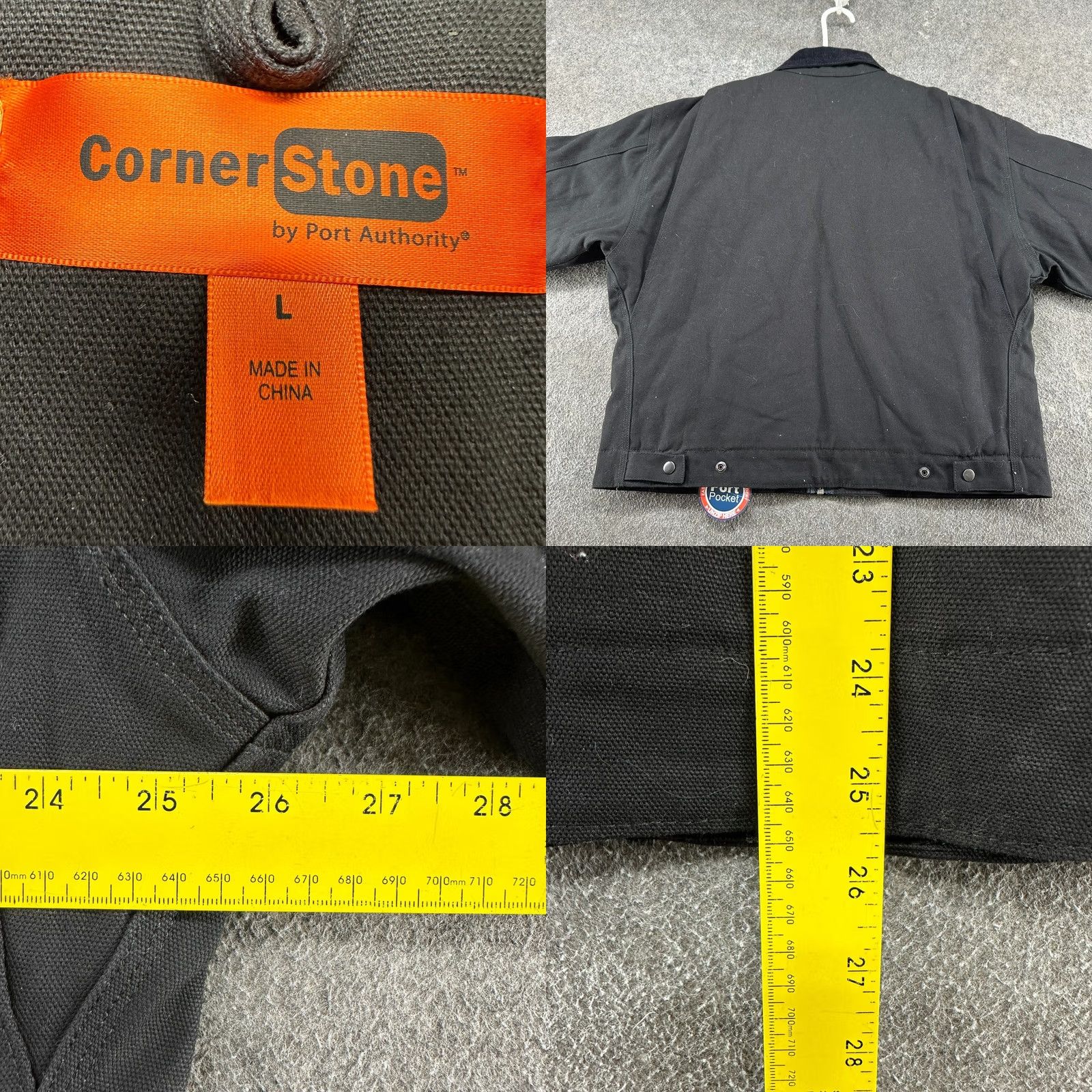 Vintage Corner Stone Bomber Jacket Mens L Black Canvas Quilted Lined Workwear 90s Vintage? Size US L / EU 52-54 / 3 - 9 Thumbnail