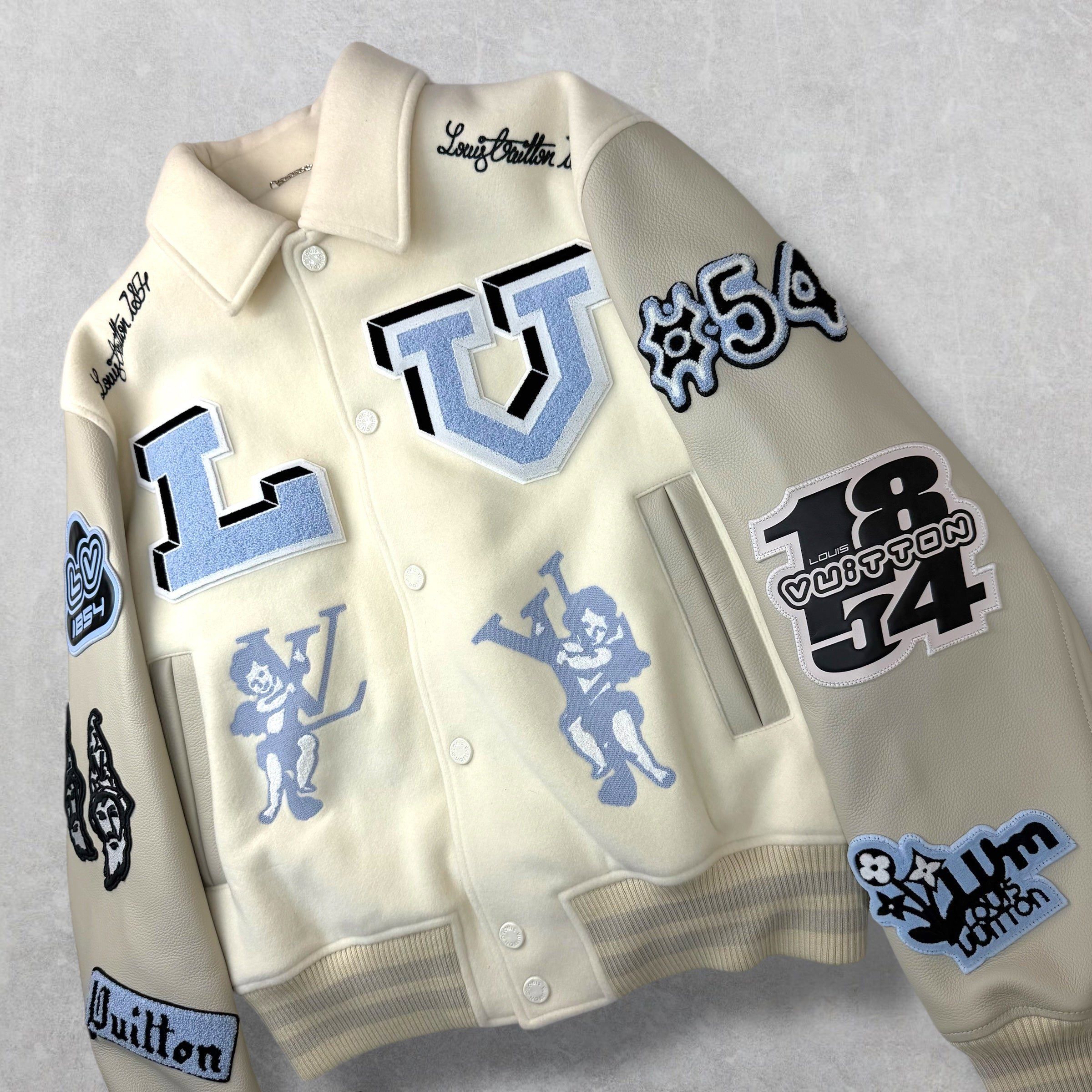 Louis Vuitton Louis Vuitton Bunny Milky White Varsity Jacket 50 (L) Size US L / EU 52-54 / 3 - 4 Thumbnail