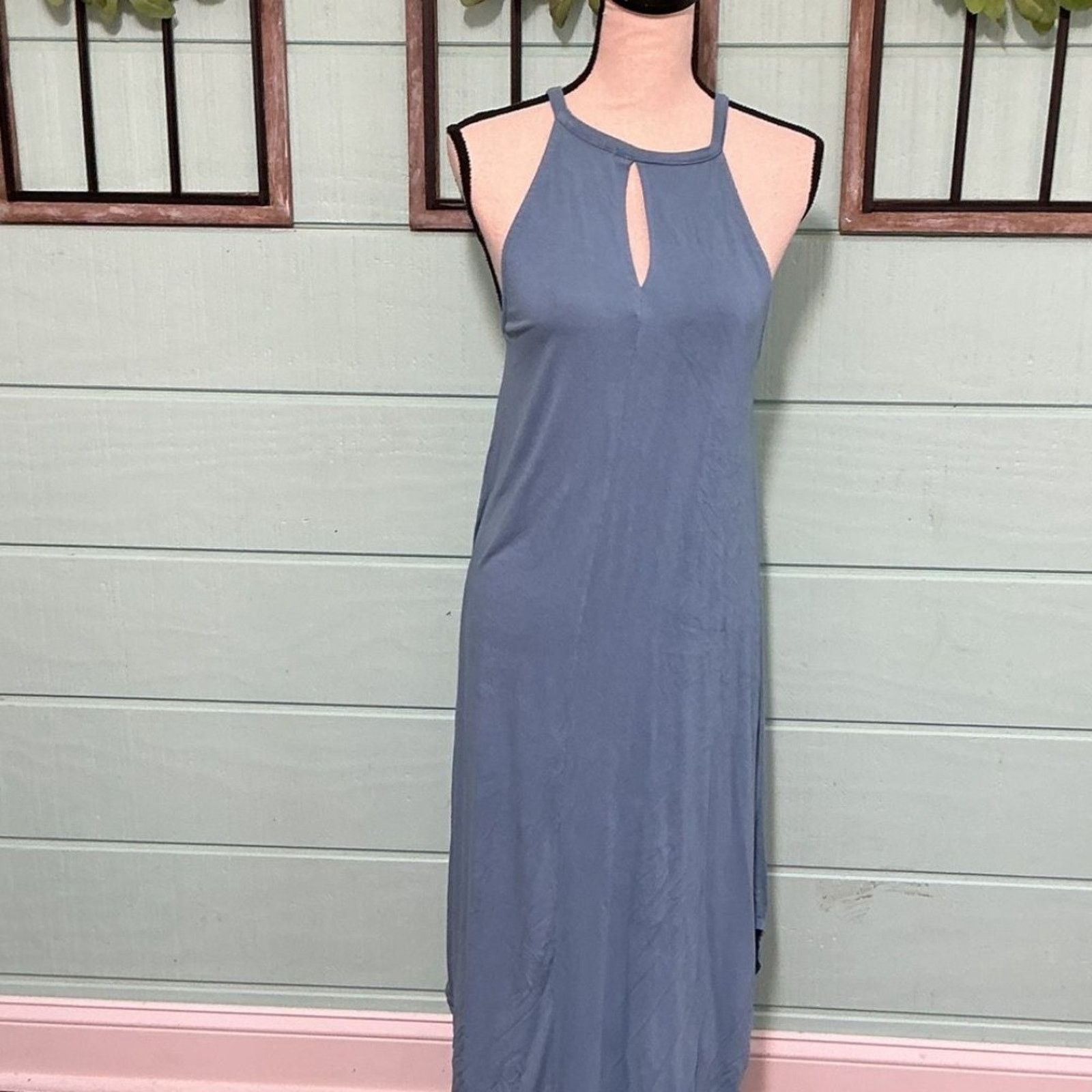 Other Jenny Boston Boutique Halter Maxi Dress – Slate Blue –Size M Size M / US 6-8 / IT 42-44 - 1 Thumbnail