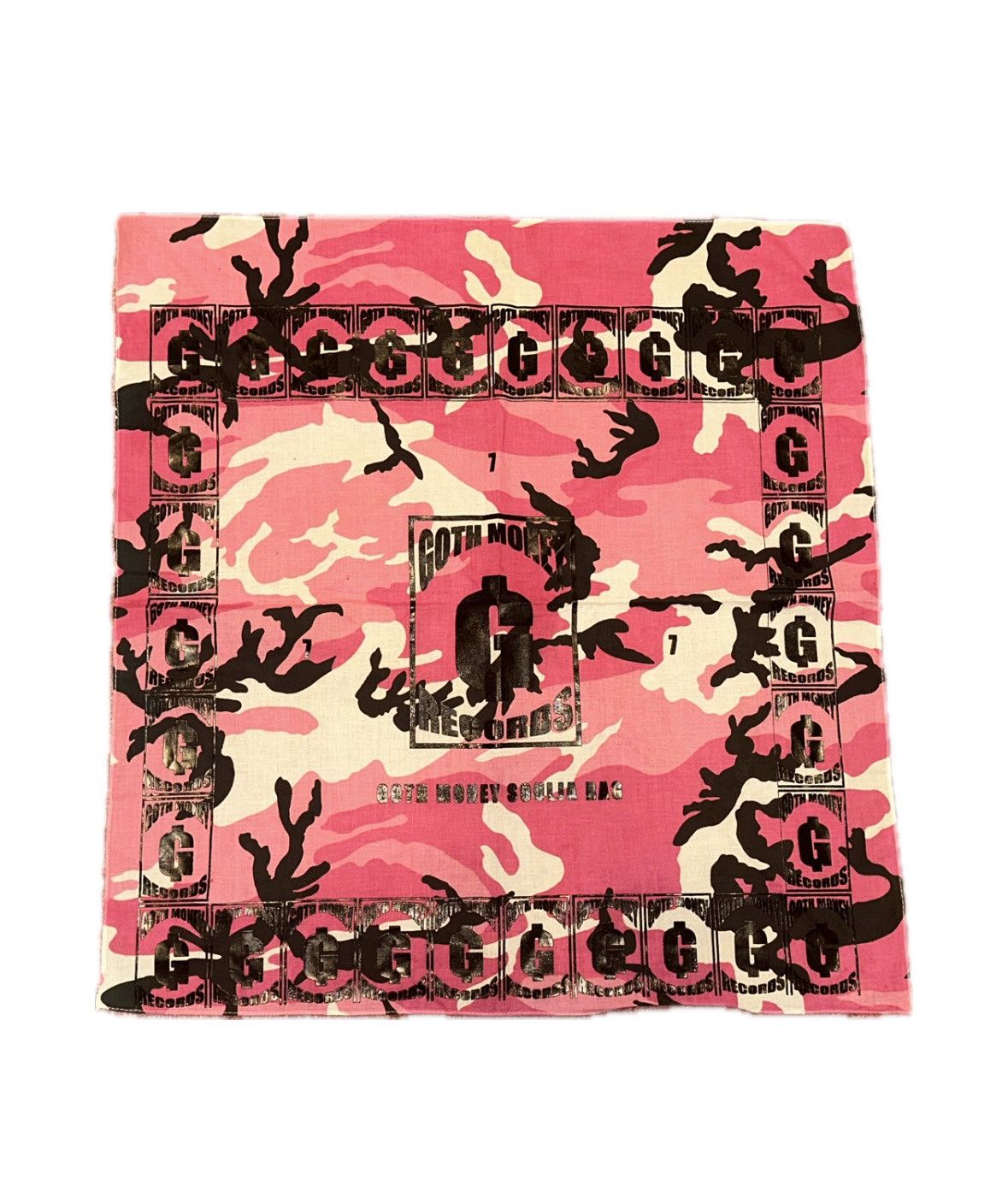 image of Goth&money Goth Money Records Soulja Rag Bandana in Pink, Men's