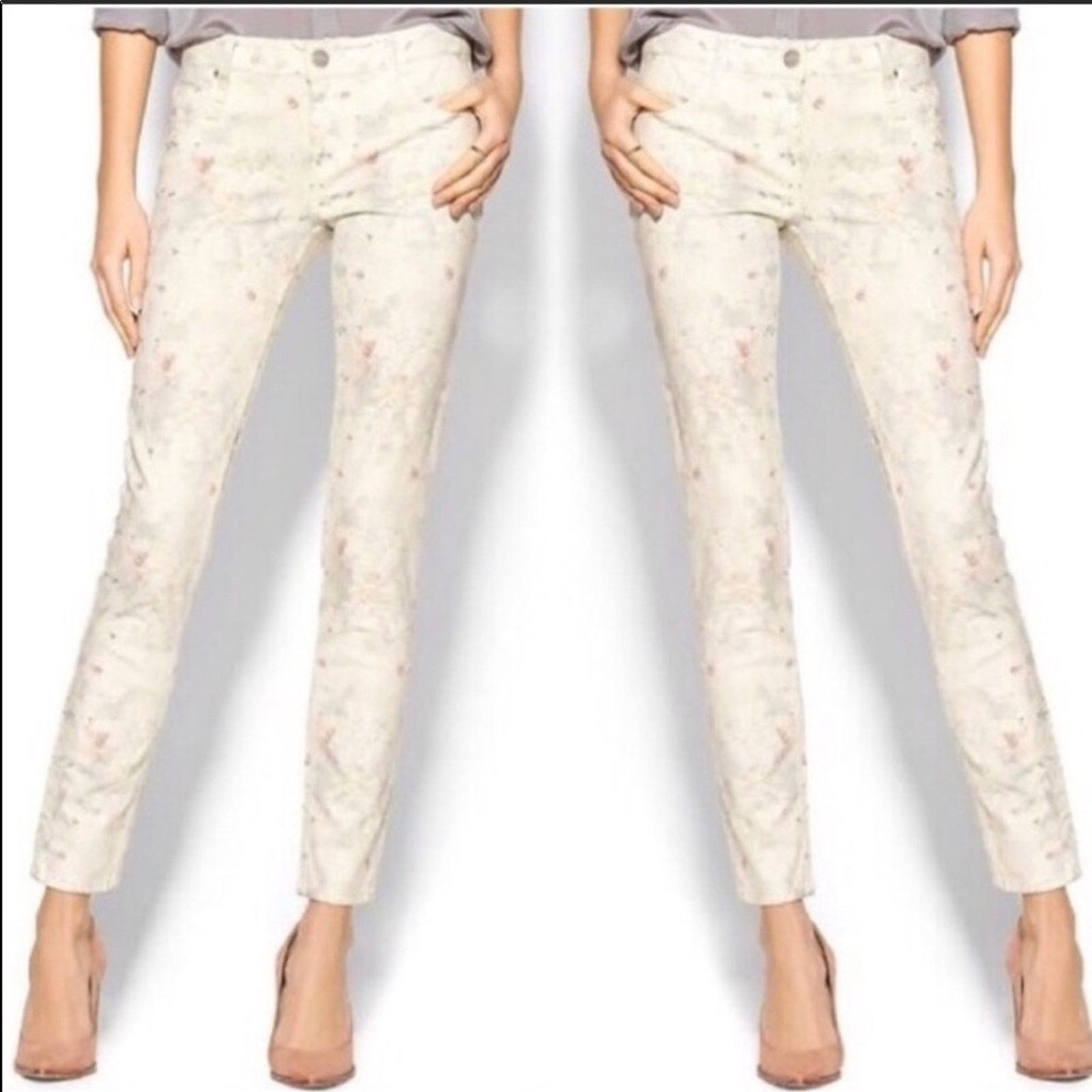 Anthropologie ANTHROPOLOGIE Sanctuary Charmer Floral Skinny 30 Size 30" / US 8 / IT 44 - 1 Thumbnail